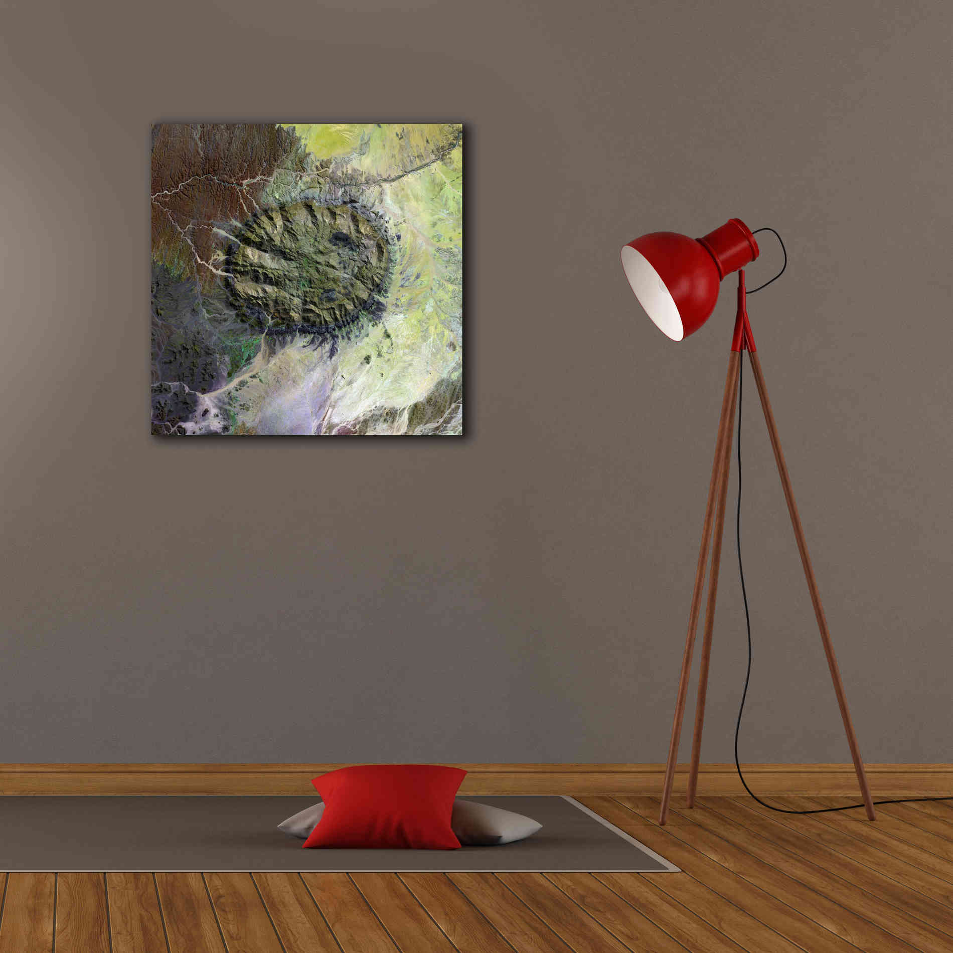 'Earth as Art: Brandberg Massif' Canvas Wall Art,26 x 26
