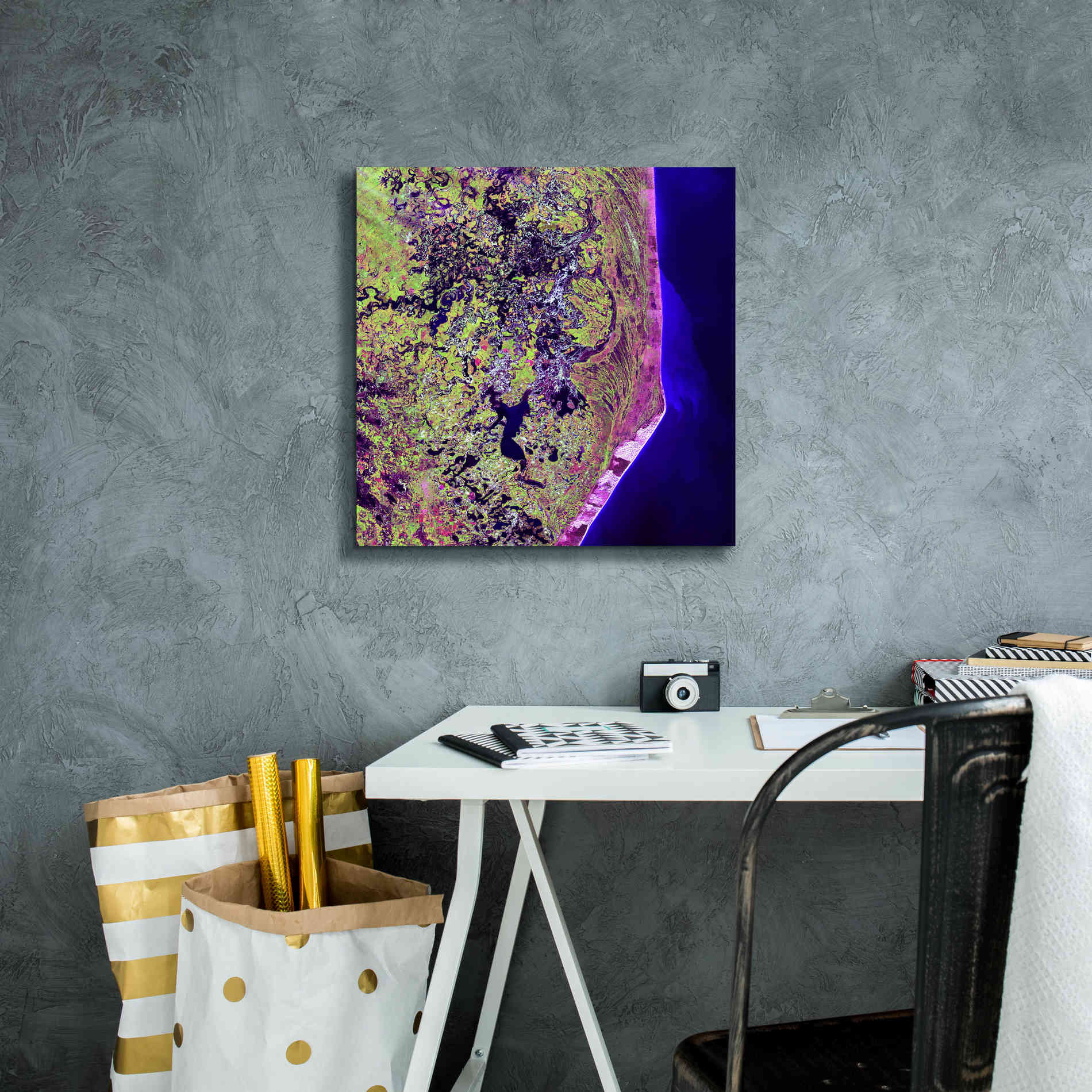 'Earth as Art: Cabo San Antonio' Canvas Wall Art,18 x 18