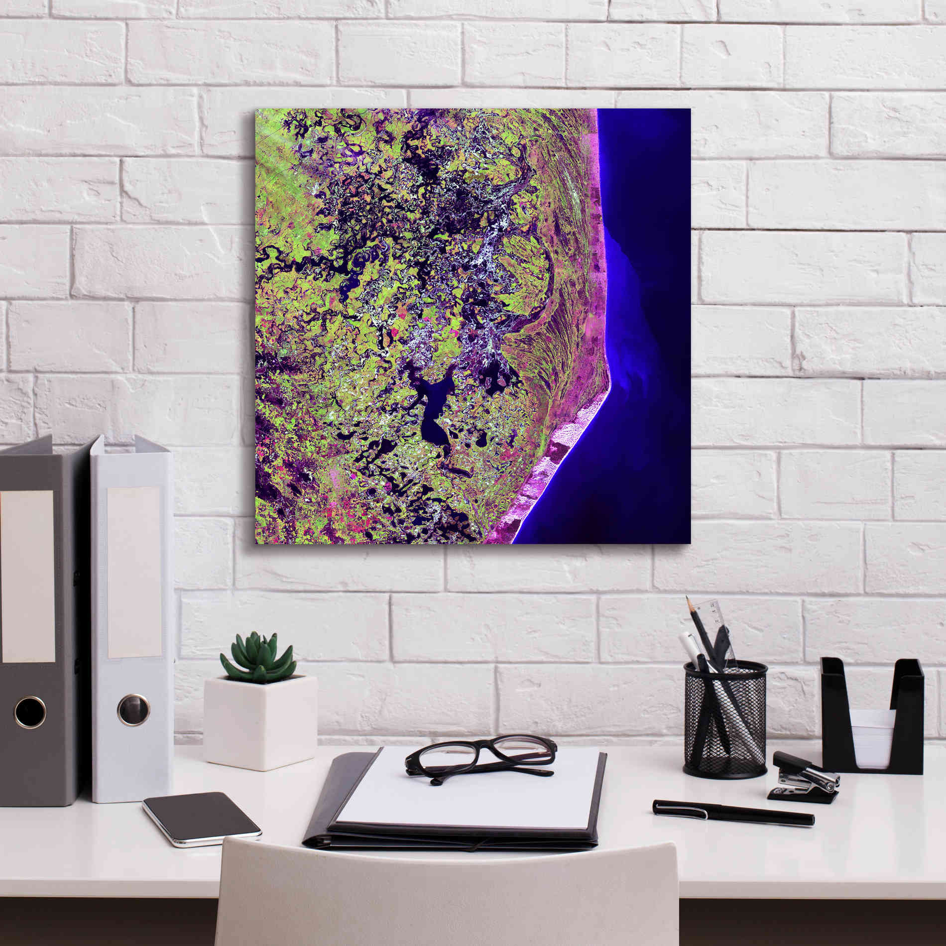 'Earth as Art: Cabo San Antonio' Canvas Wall Art,18 x 18