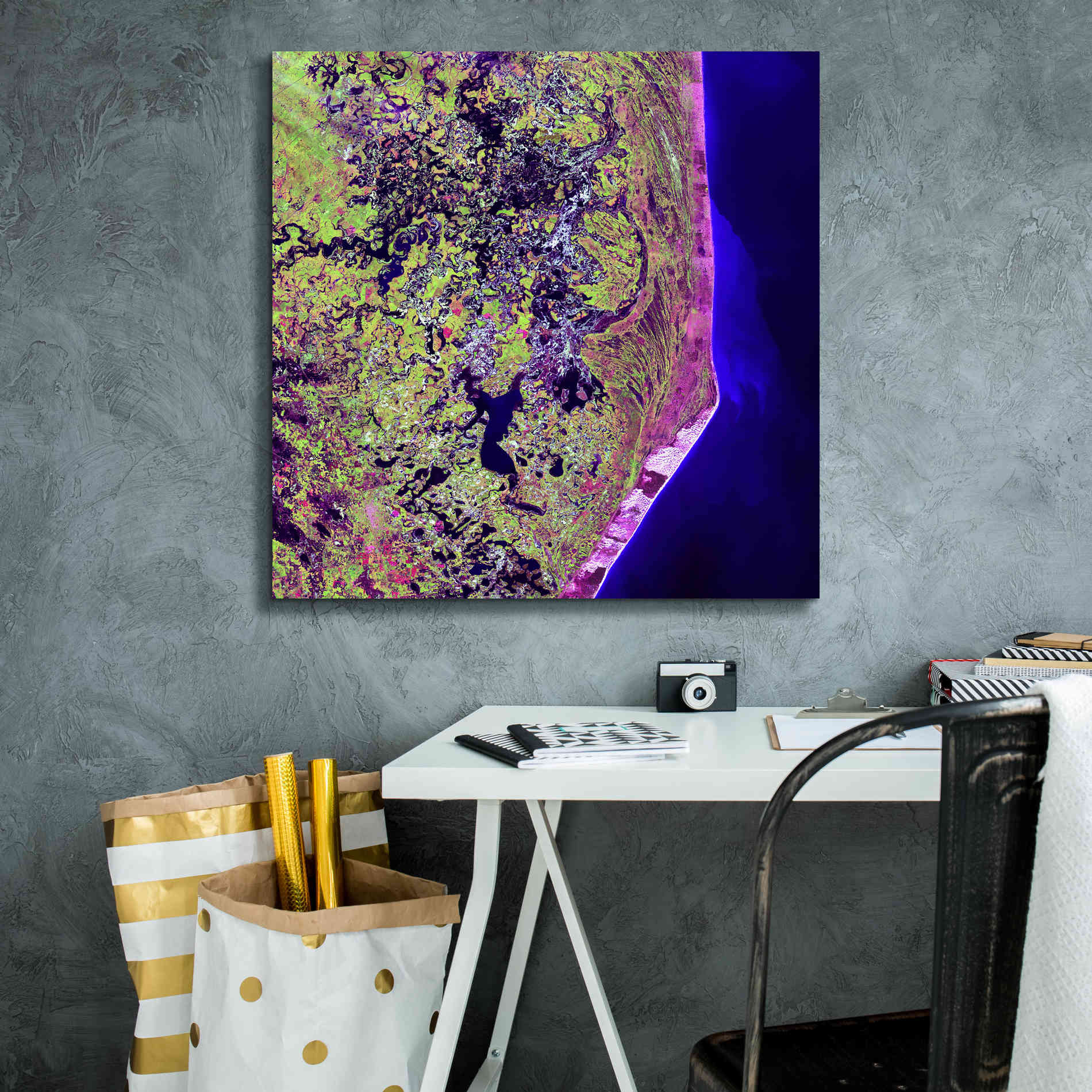 'Earth as Art: Cabo San Antonio' Canvas Wall Art,26 x 26