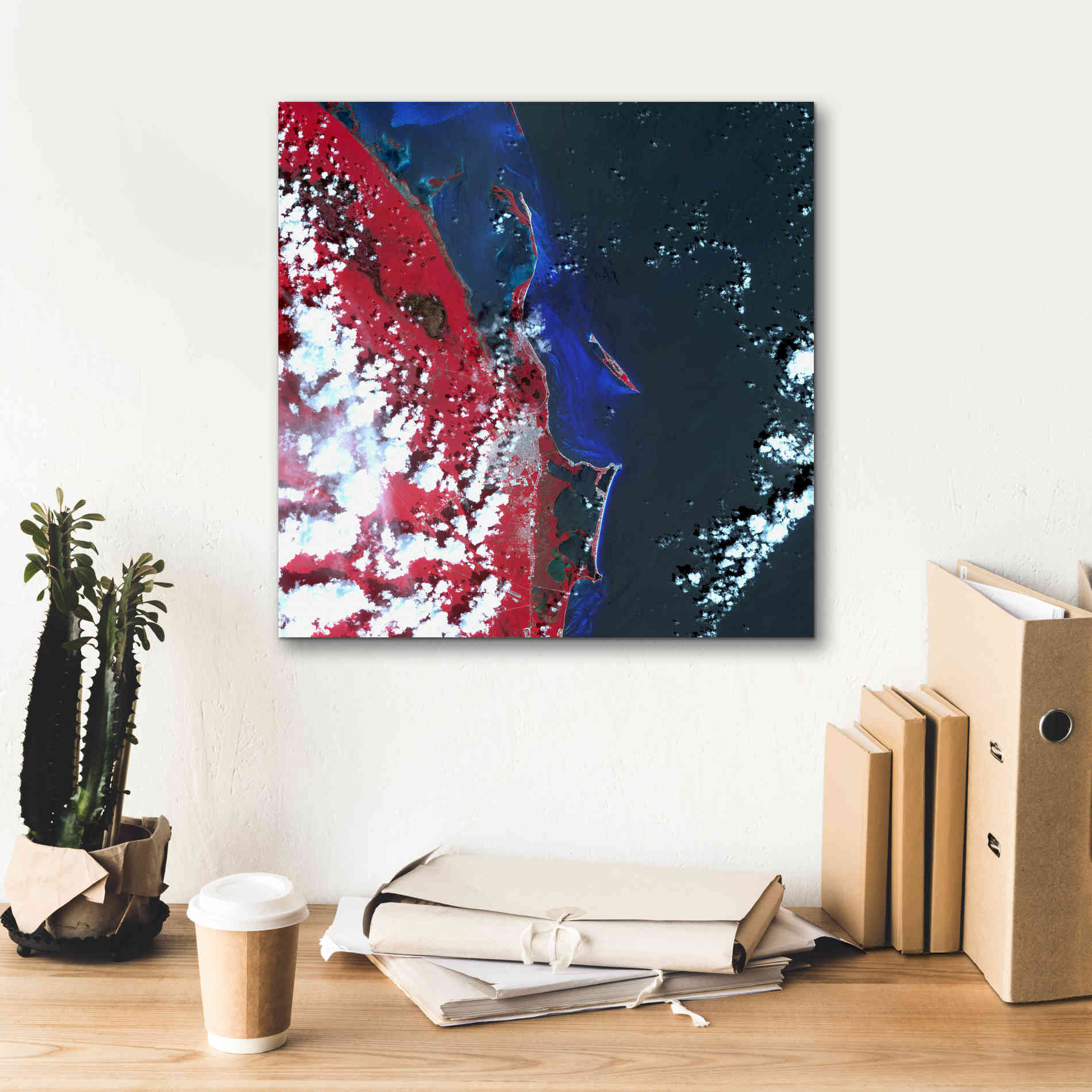 'Earth as Art: Cancun ' Canvas Wall Art,18 x 18