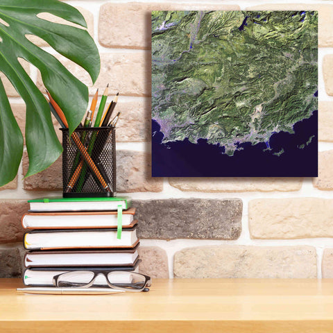 Image of 'Earth as Art: Coast France' Canvas Wall Art,12 x 12
