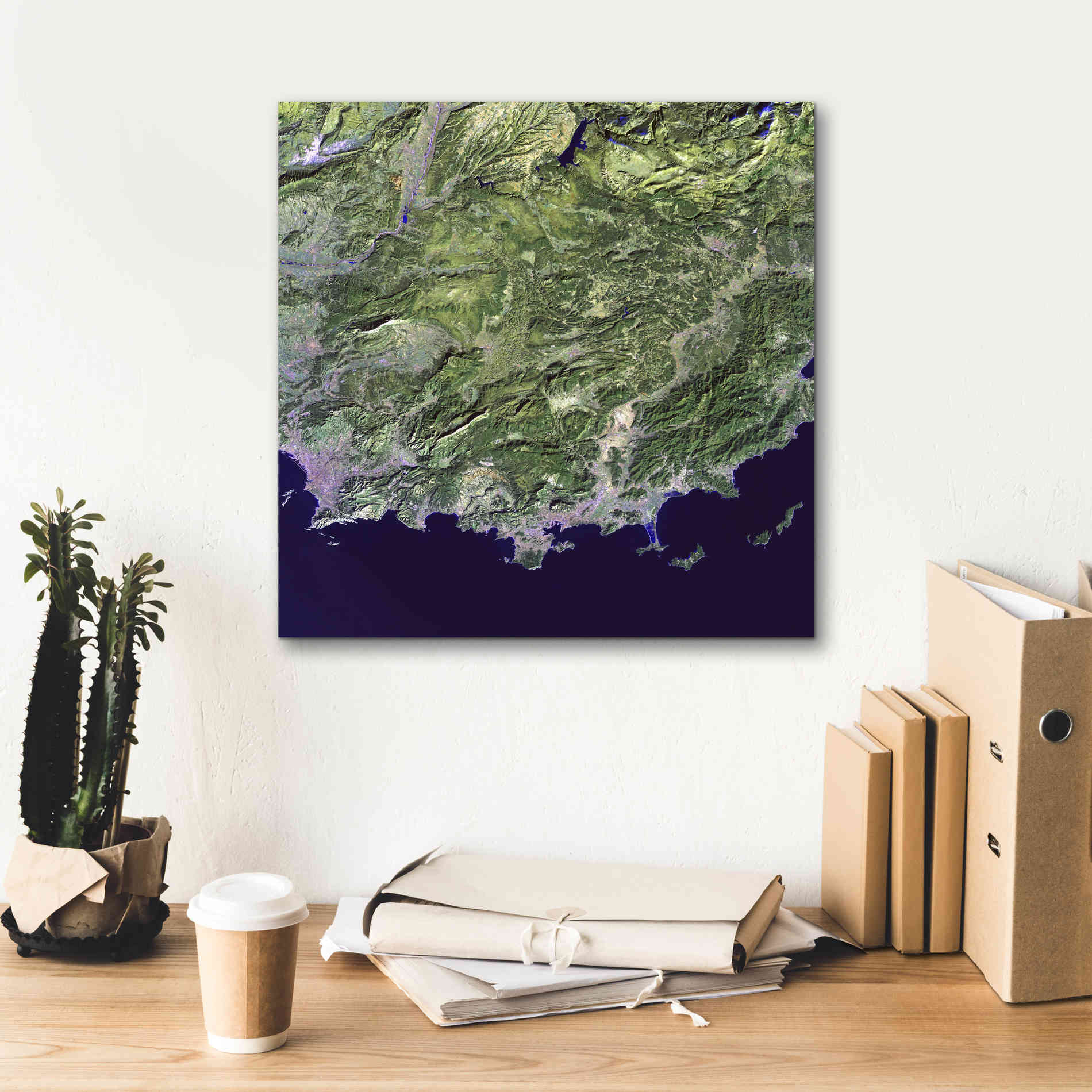 'Earth as Art: Coast France' Canvas Wall Art,18 x 18