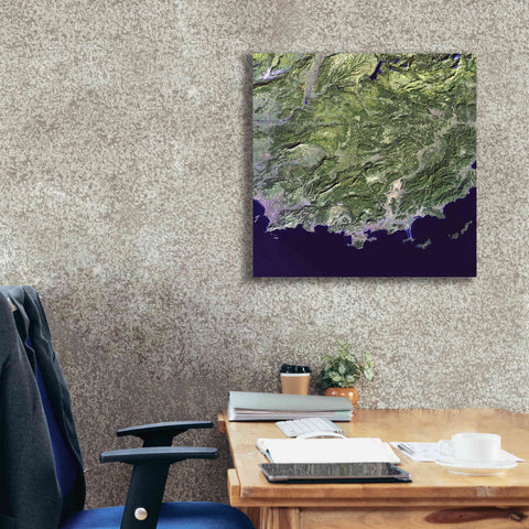 Image of 'Earth as Art: Coast France' Canvas Wall Art,26 x 26