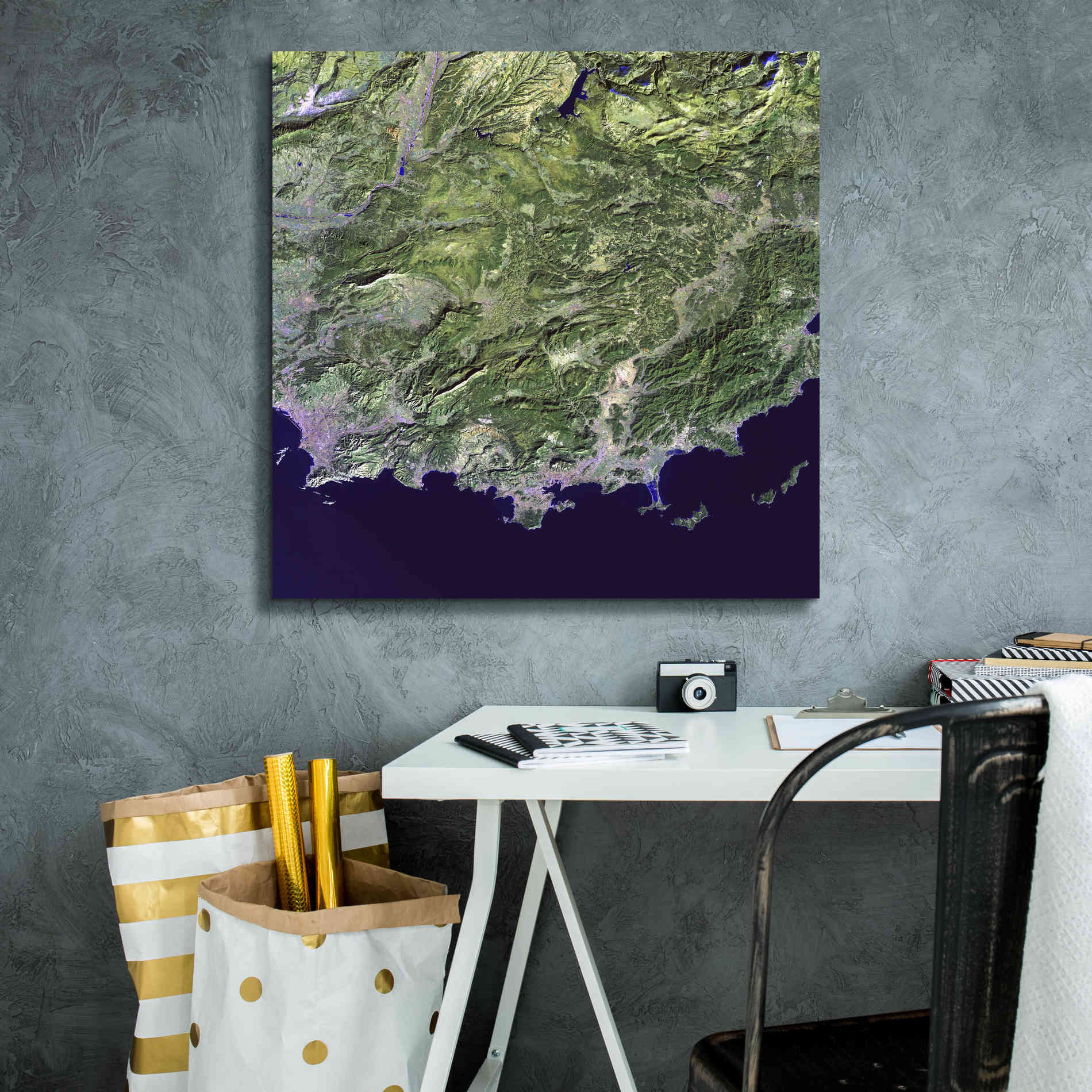 'Earth as Art: Coast France' Canvas Wall Art,26 x 26