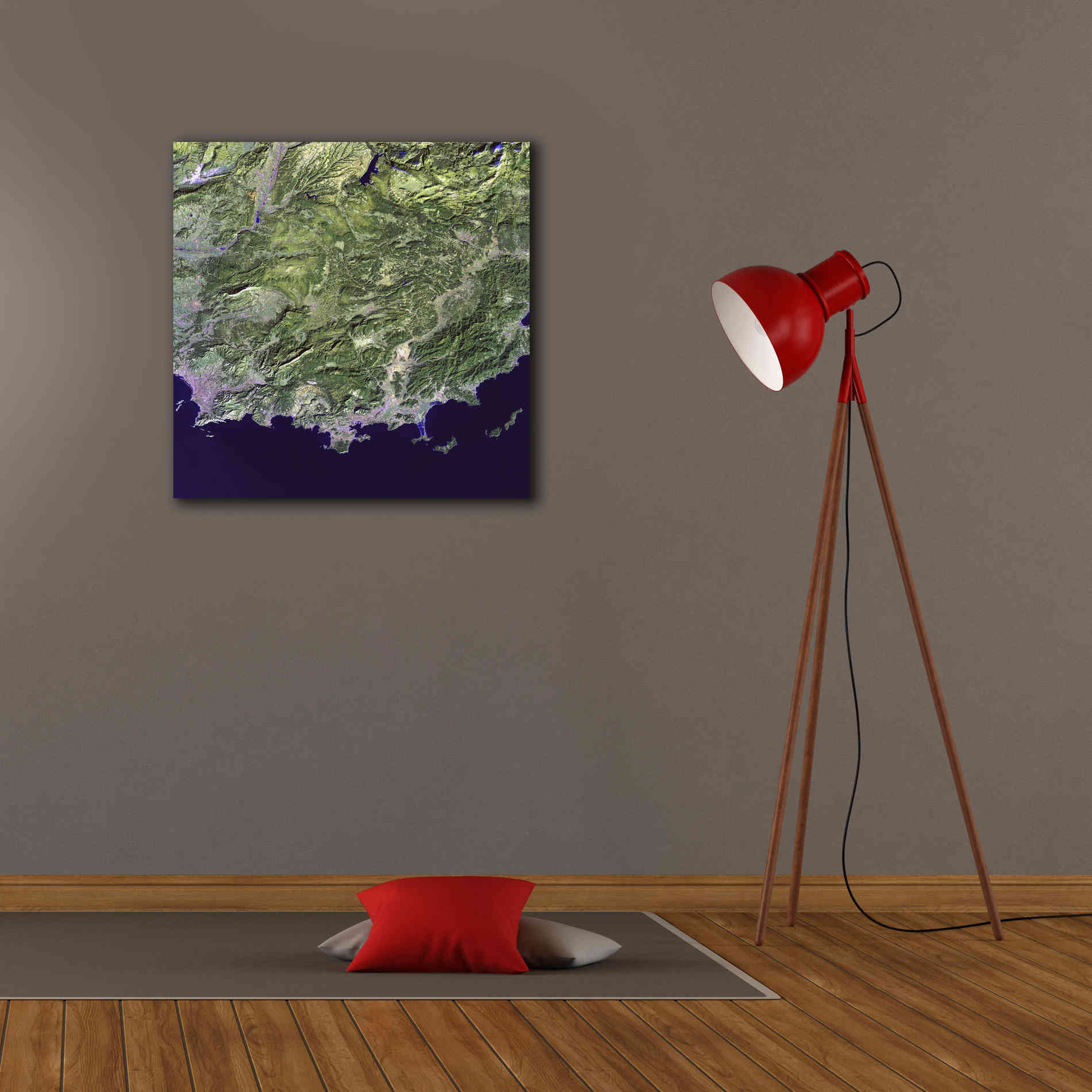 'Earth as Art: Coast France' Canvas Wall Art,26 x 26