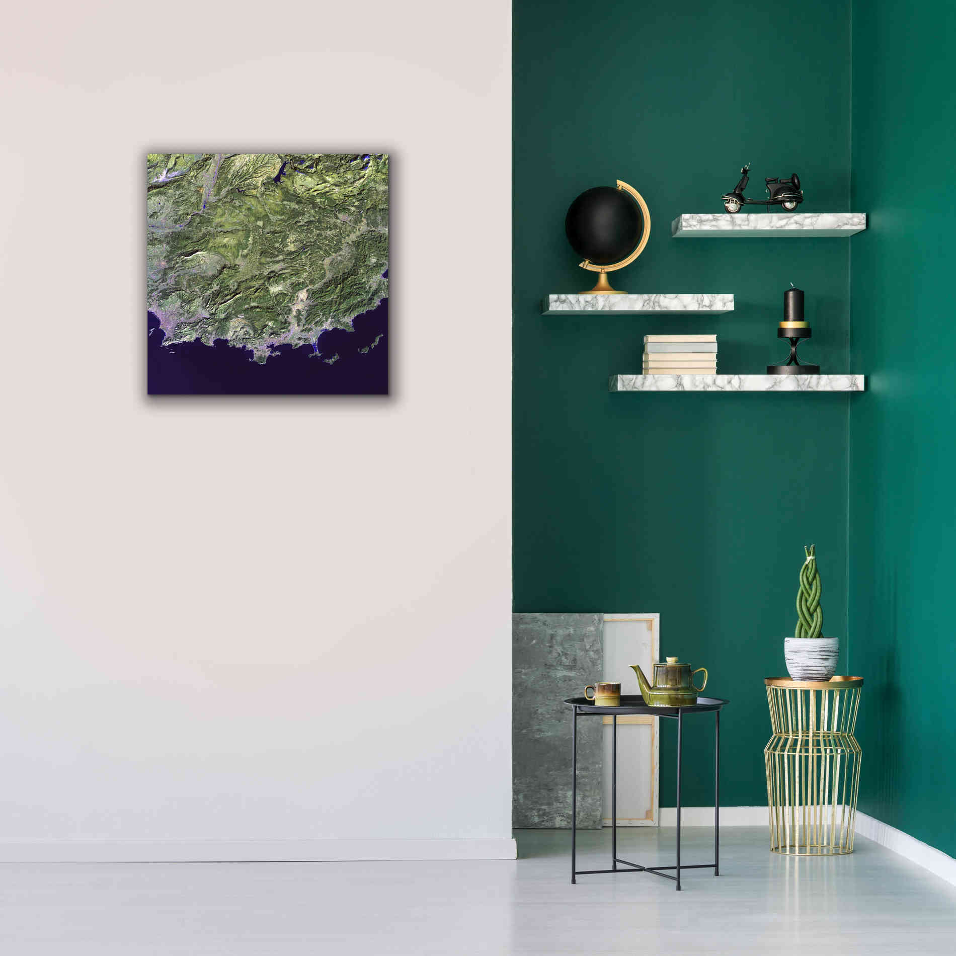 'Earth as Art: Coast France' Canvas Wall Art,26 x 26