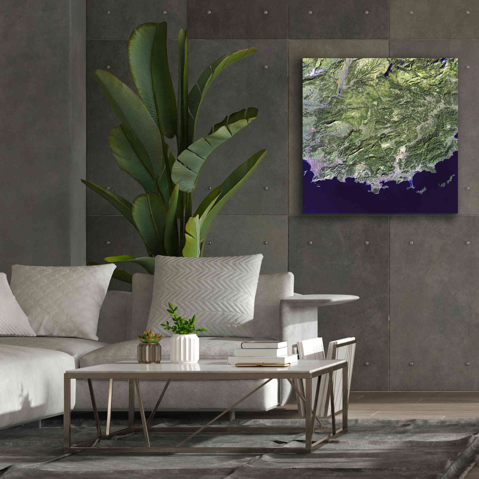 'Earth as Art: Coast France' Canvas Wall Art,37 x 37