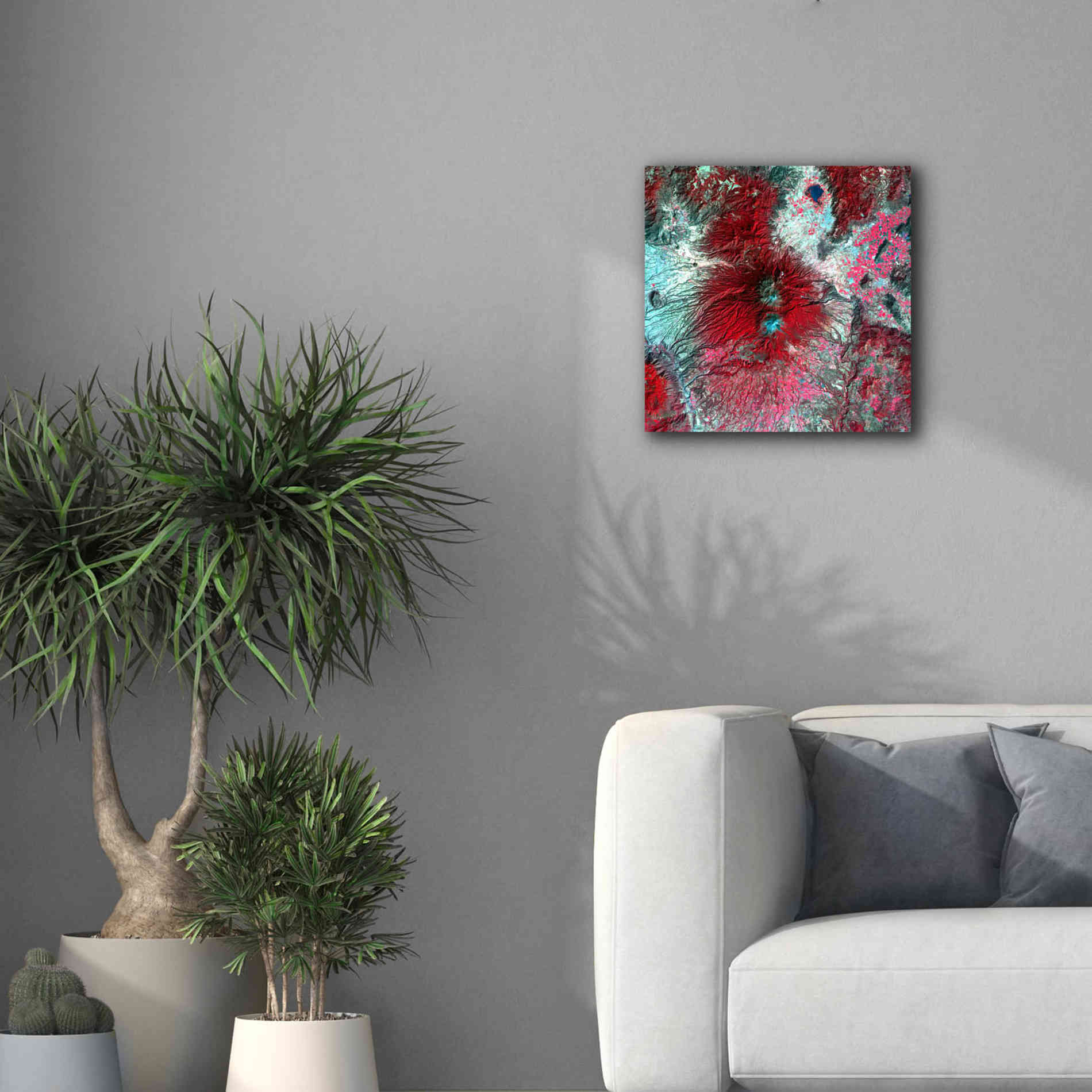 'Earth as Art: Colima Volcano' Canvas Wall Art,18 x 18
