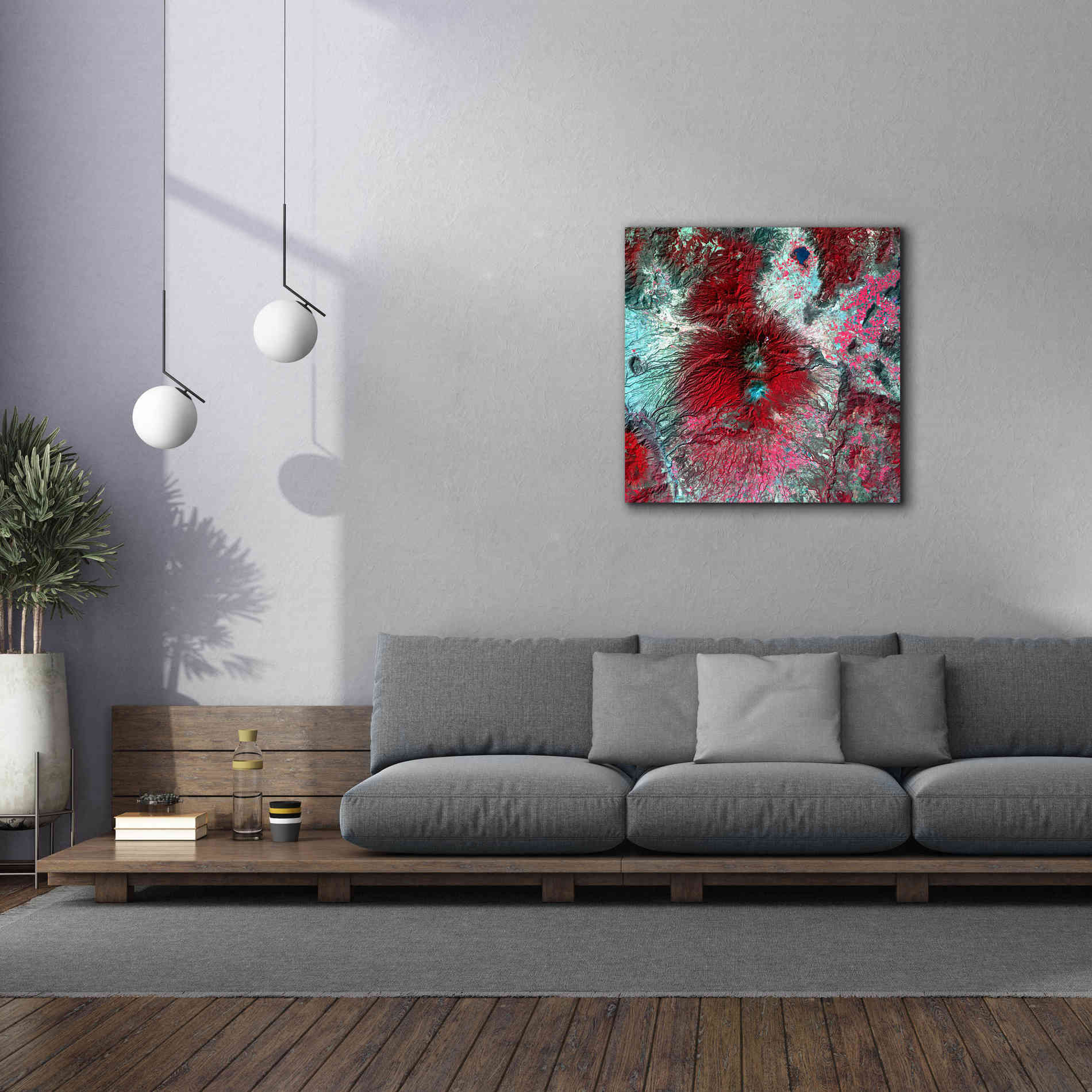 'Earth as Art: Colima Volcano' Canvas Wall Art,37 x 37