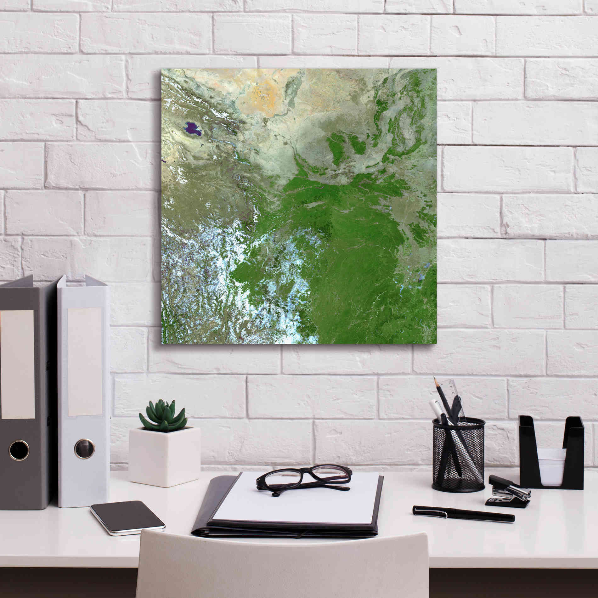 'Earth as Art: Eastern Asia' Canvas Wall Art,18 x 18