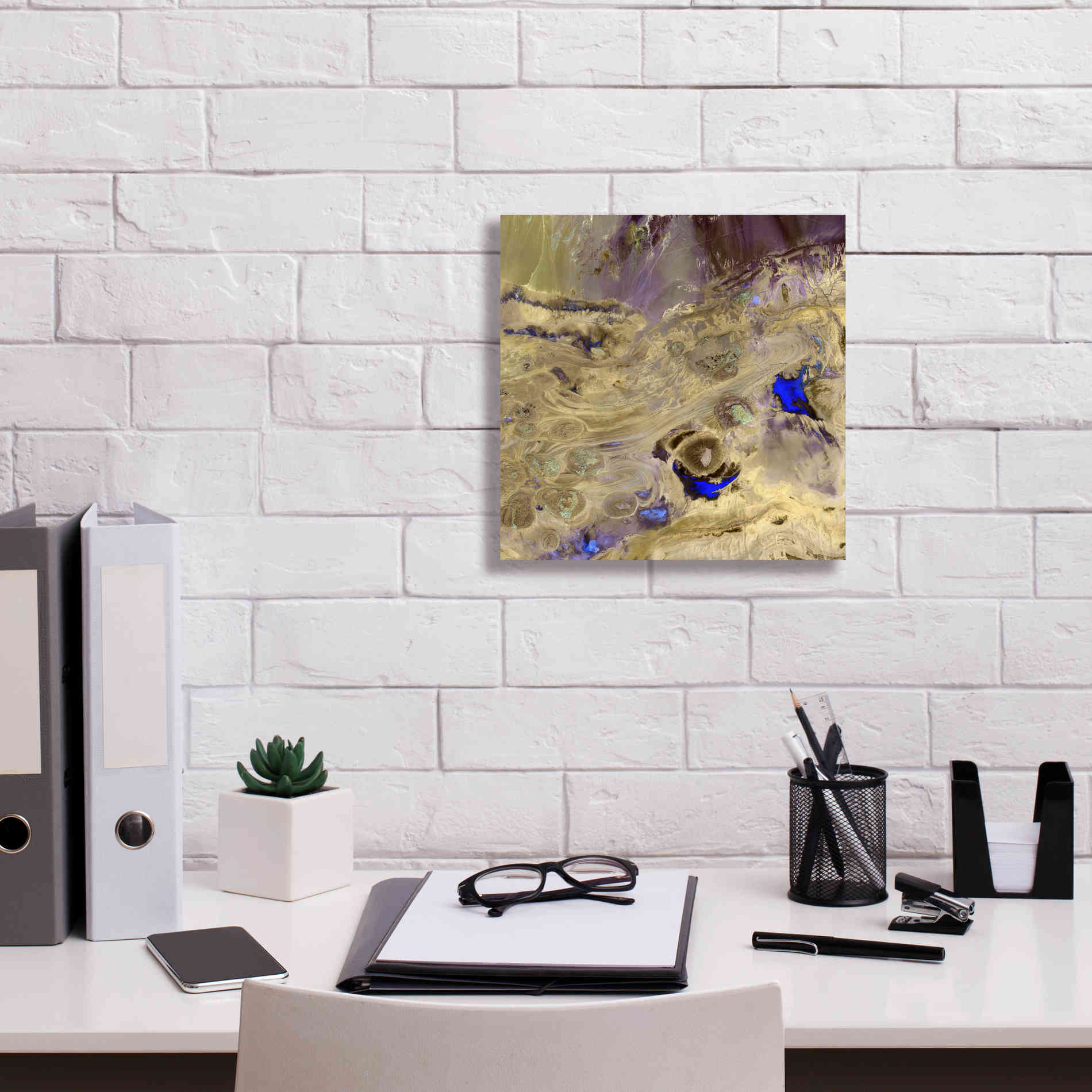 'Earth as Art: Great Salt Desert' Canvas Wall Art,12 x 12
