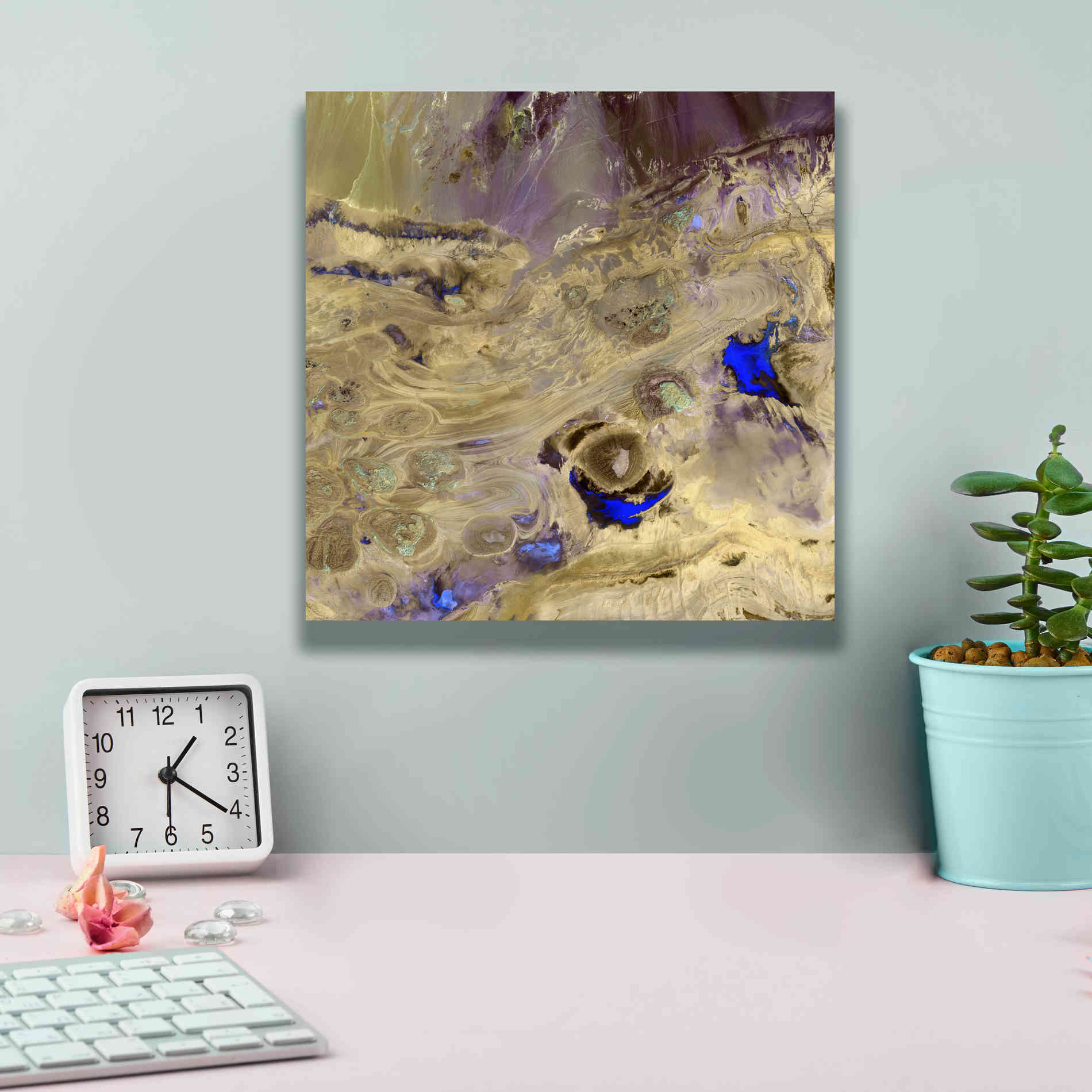'Earth as Art: Great Salt Desert' Canvas Wall Art,12 x 12