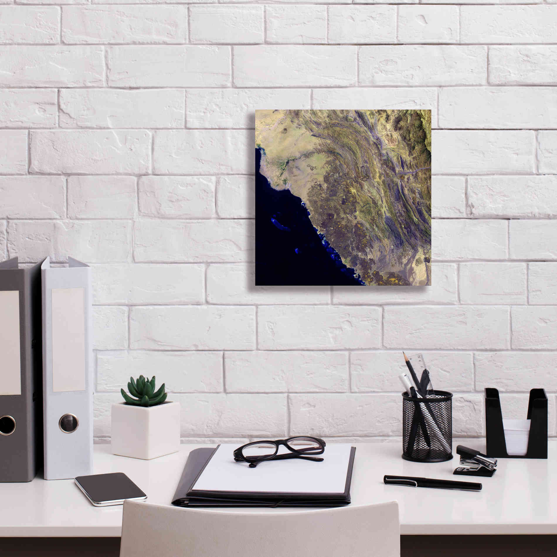 'Earth as Art: Harrat Al Birk' Canvas Wall Art,12 x 12