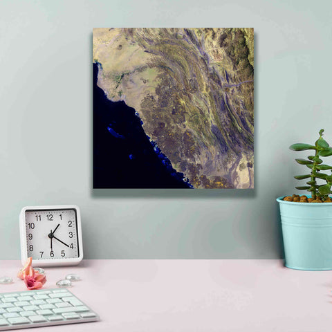 Image of 'Earth as Art: Harrat Al Birk' Canvas Wall Art,12 x 12