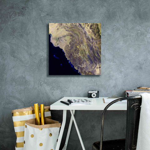 Image of 'Earth as Art: Harrat Al Birk' Canvas Wall Art,18 x 18