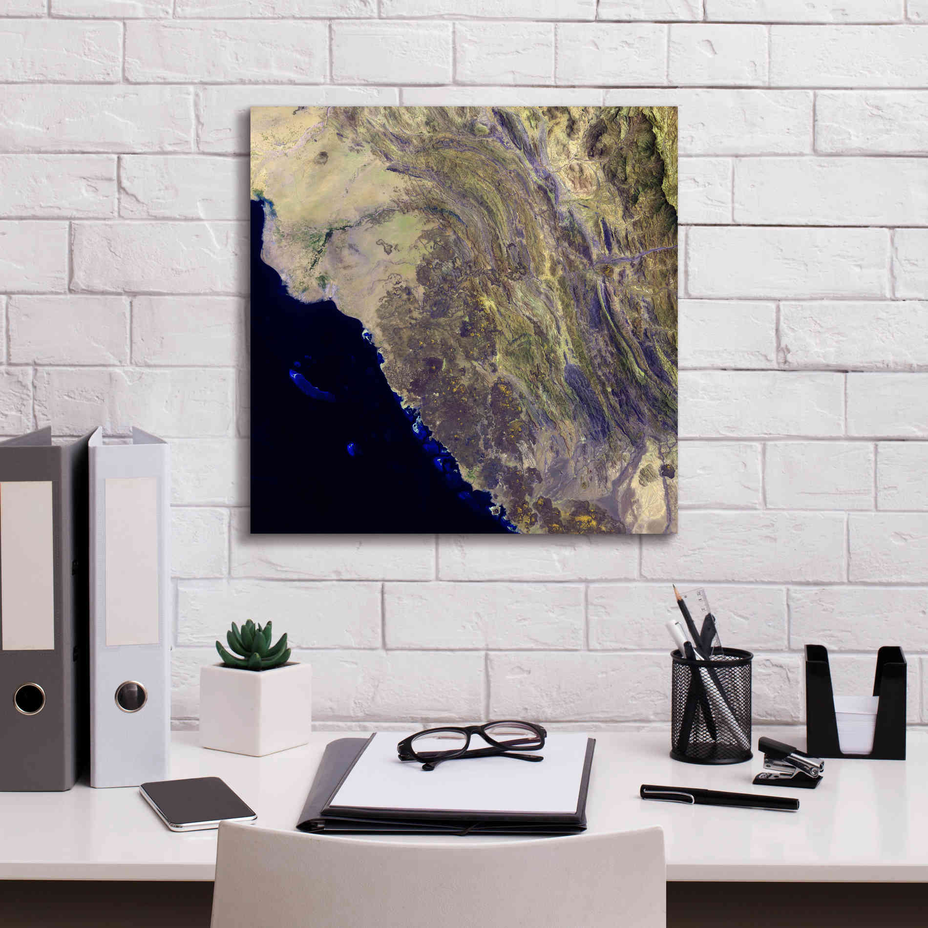 'Earth as Art: Harrat Al Birk' Canvas Wall Art,18 x 18