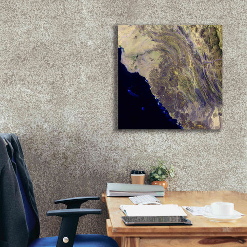 Image of 'Earth as Art: Harrat Al Birk' Canvas Wall Art,26 x 26