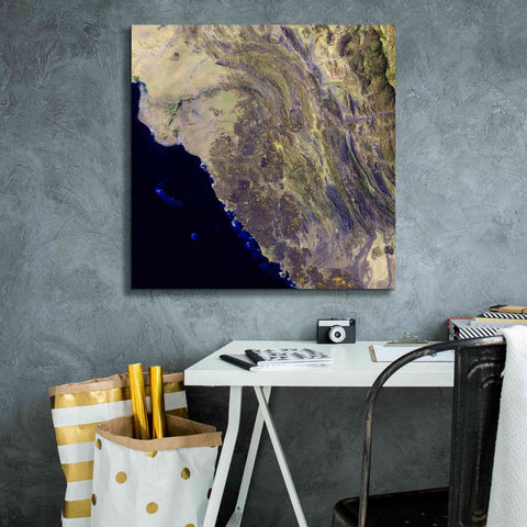 Image of 'Earth as Art: Harrat Al Birk' Canvas Wall Art,26 x 26