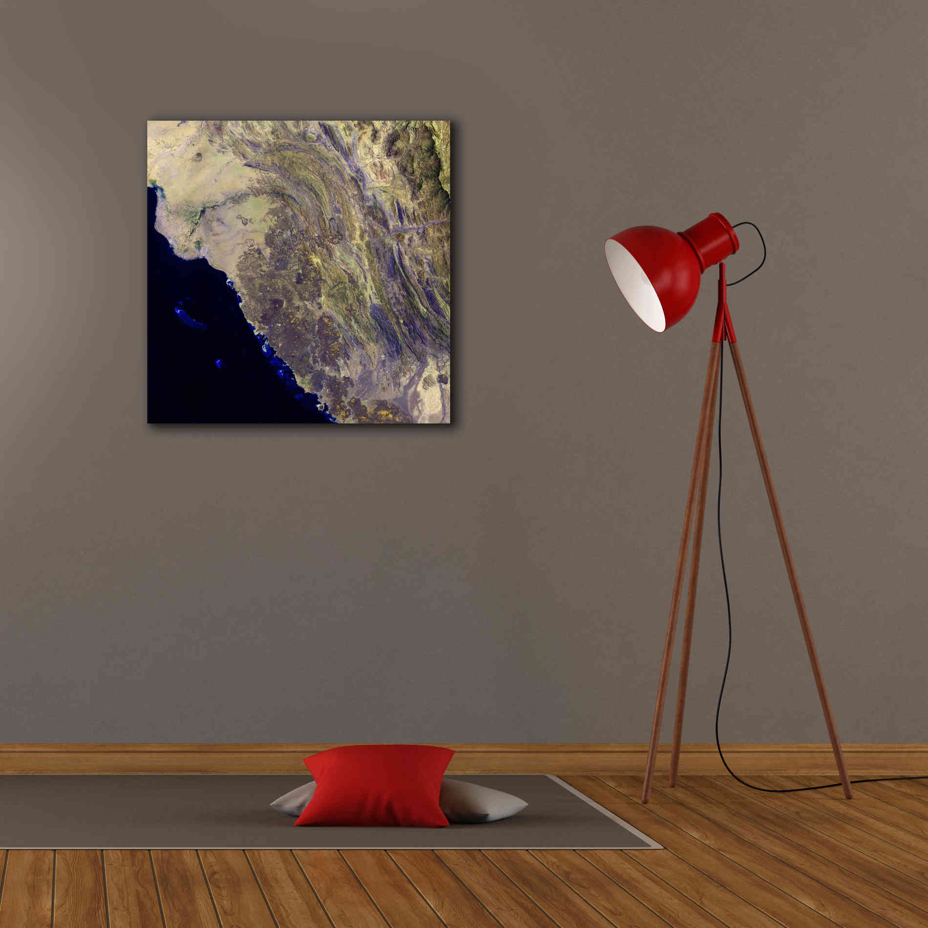 'Earth as Art: Harrat Al Birk' Canvas Wall Art,26 x 26