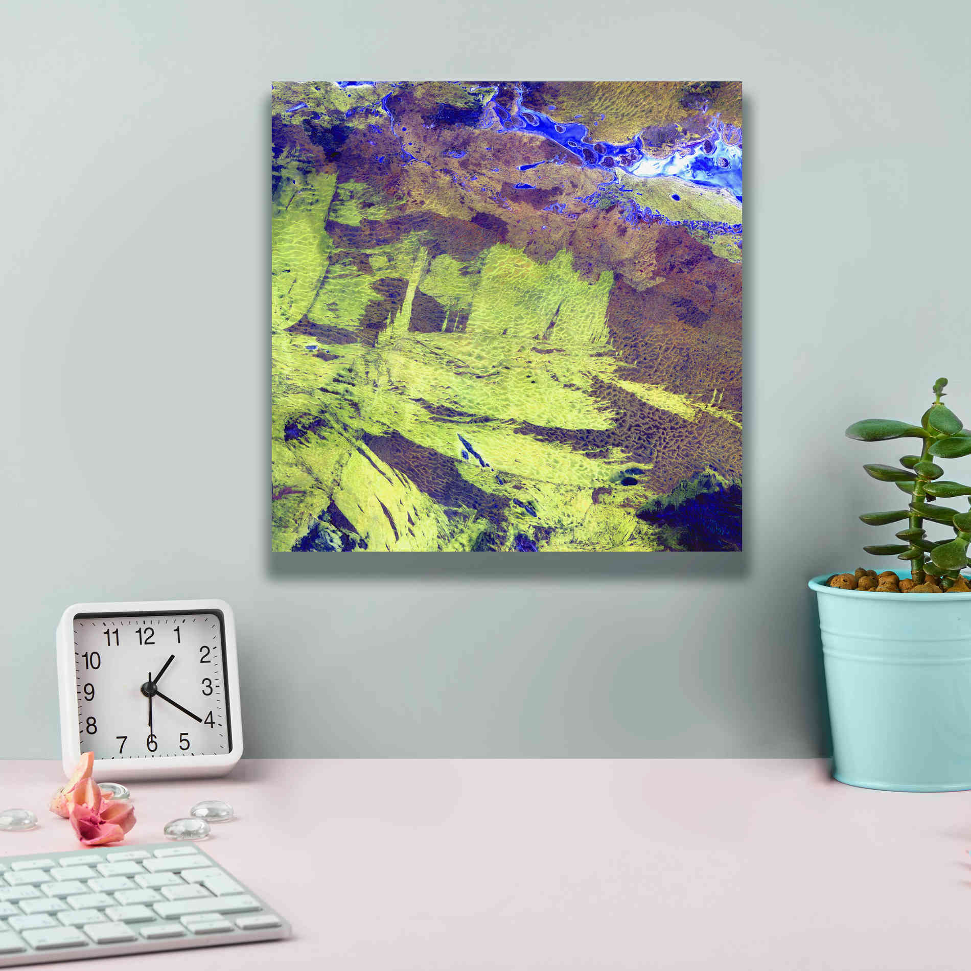 'Earth as Art: Lake Amadeus' Canvas Wall Art,12 x 12