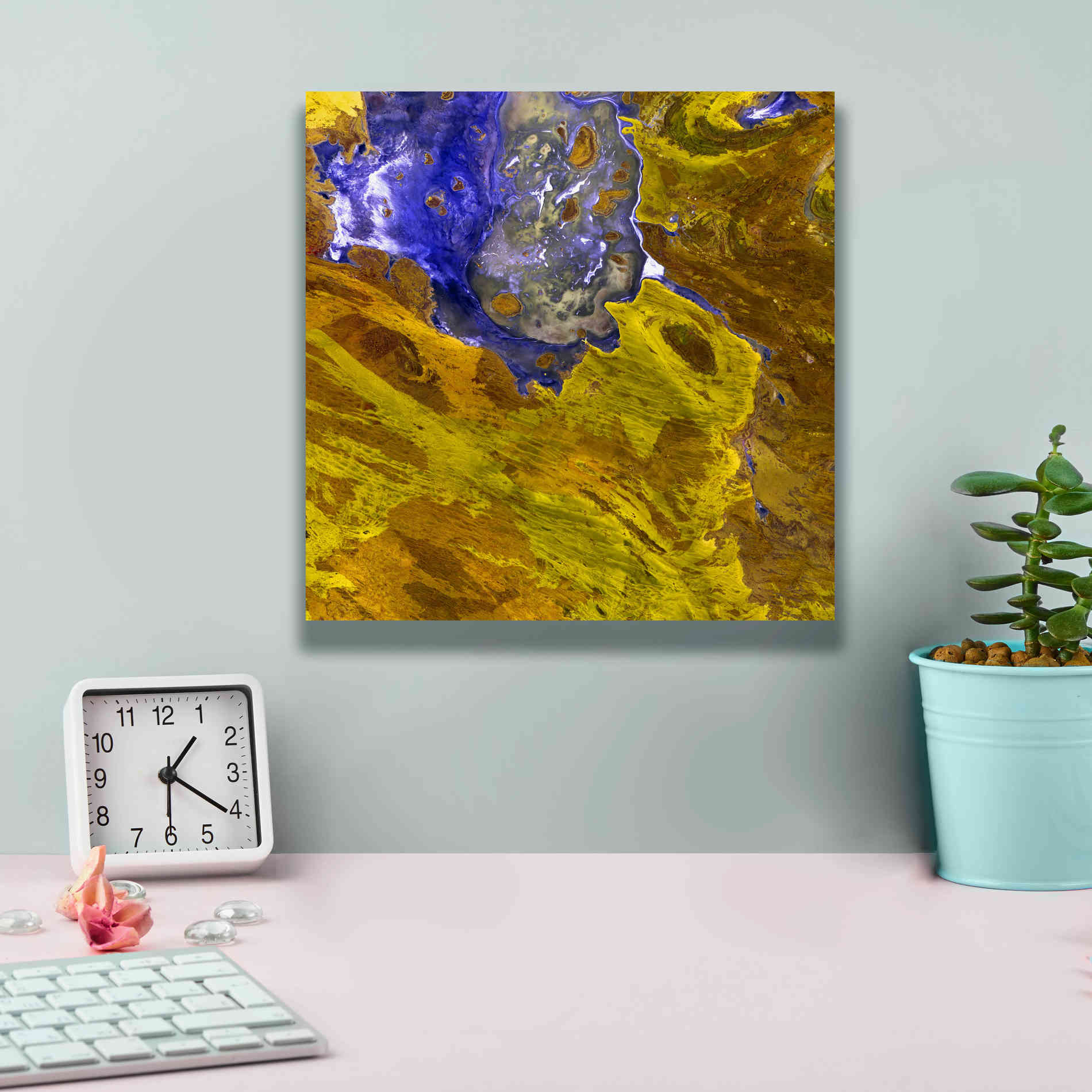 'Earth as Art: Lake Disappointment' Canvas Wall Art,12 x 12