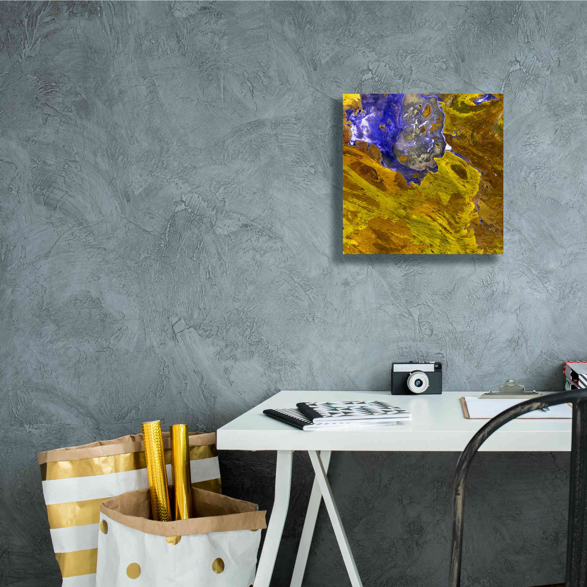 'Earth as Art: Lake Disappointment' Canvas Wall Art,12 x 12
