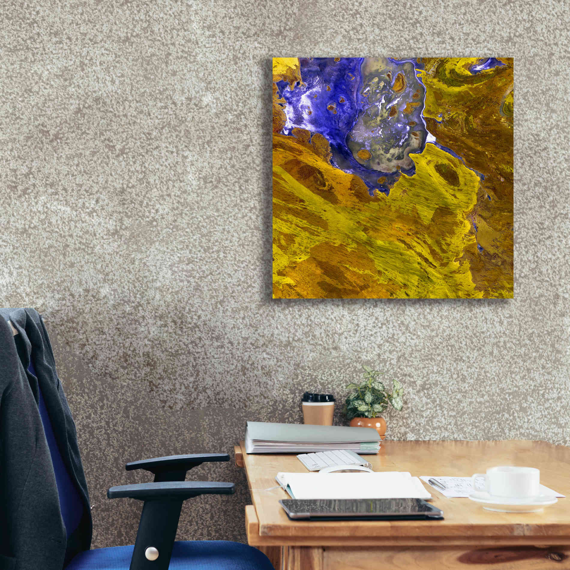'Earth as Art: Lake Disappointment' Canvas Wall Art,26 x 26