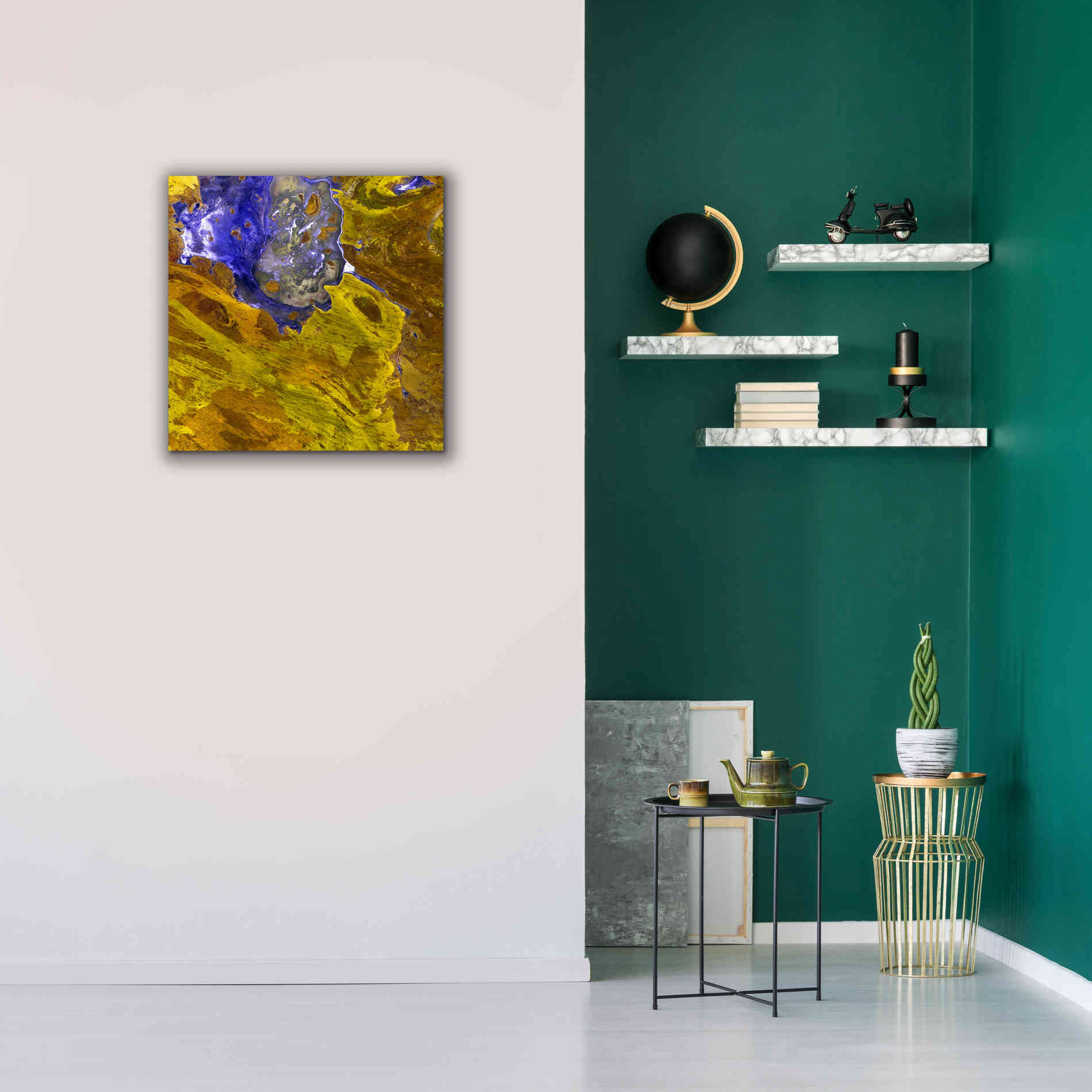 'Earth as Art: Lake Disappointment' Canvas Wall Art,26 x 26