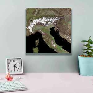 'Earth as Art: Mediterranean Sea' Canvas Wall Art,12 x 12