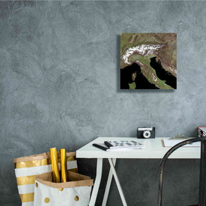'Earth as Art: Mediterranean Sea' Canvas Wall Art,12 x 12