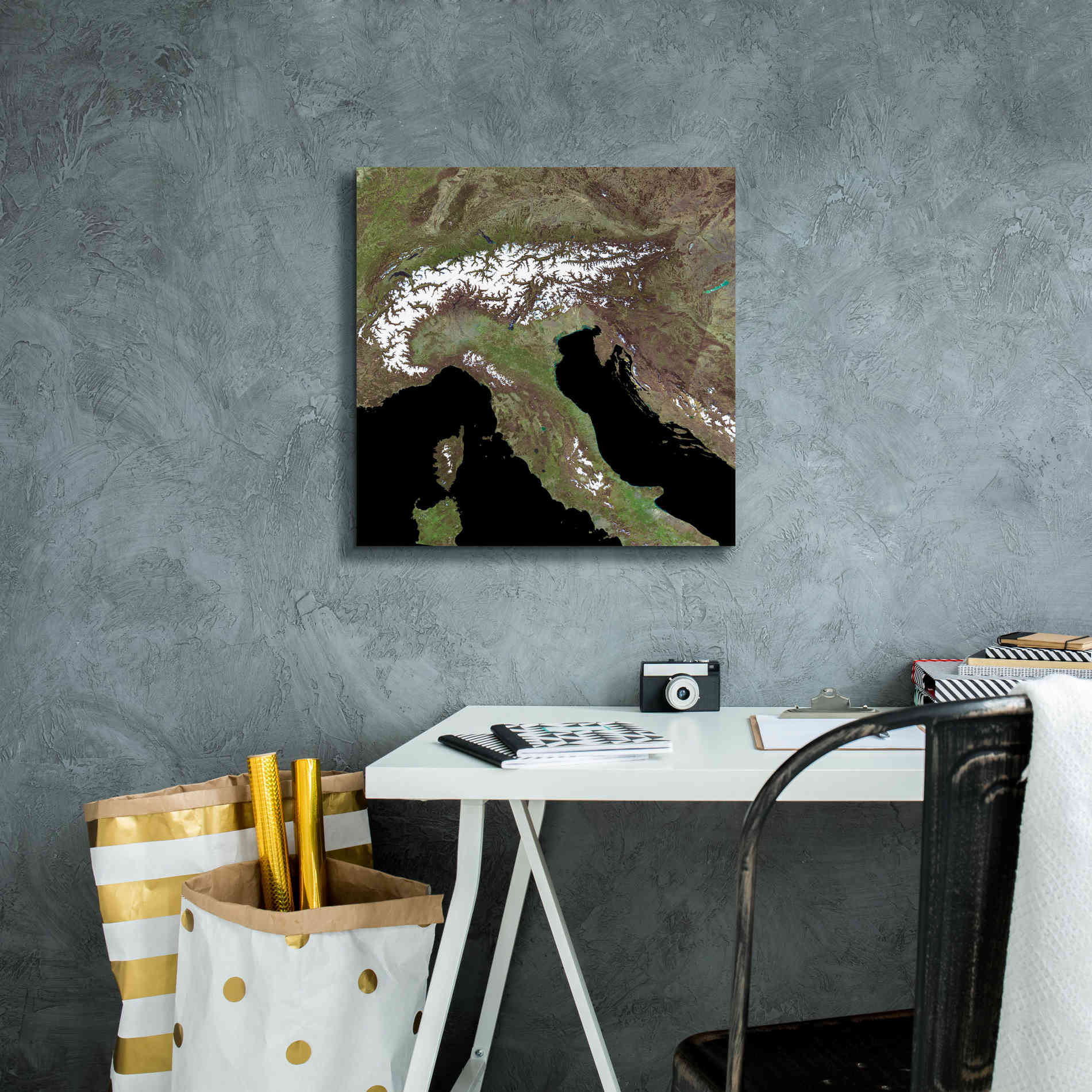 'Earth as Art: Mediterranean Sea' Canvas Wall Art,18 x 18