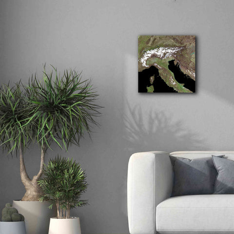 Image of 'Earth as Art: Mediterranean Sea' Canvas Wall Art,18 x 18