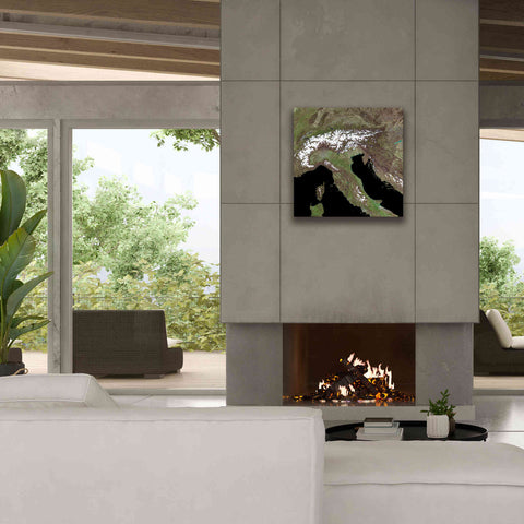 Image of 'Earth as Art: Mediterranean Sea' Canvas Wall Art,26 x 26