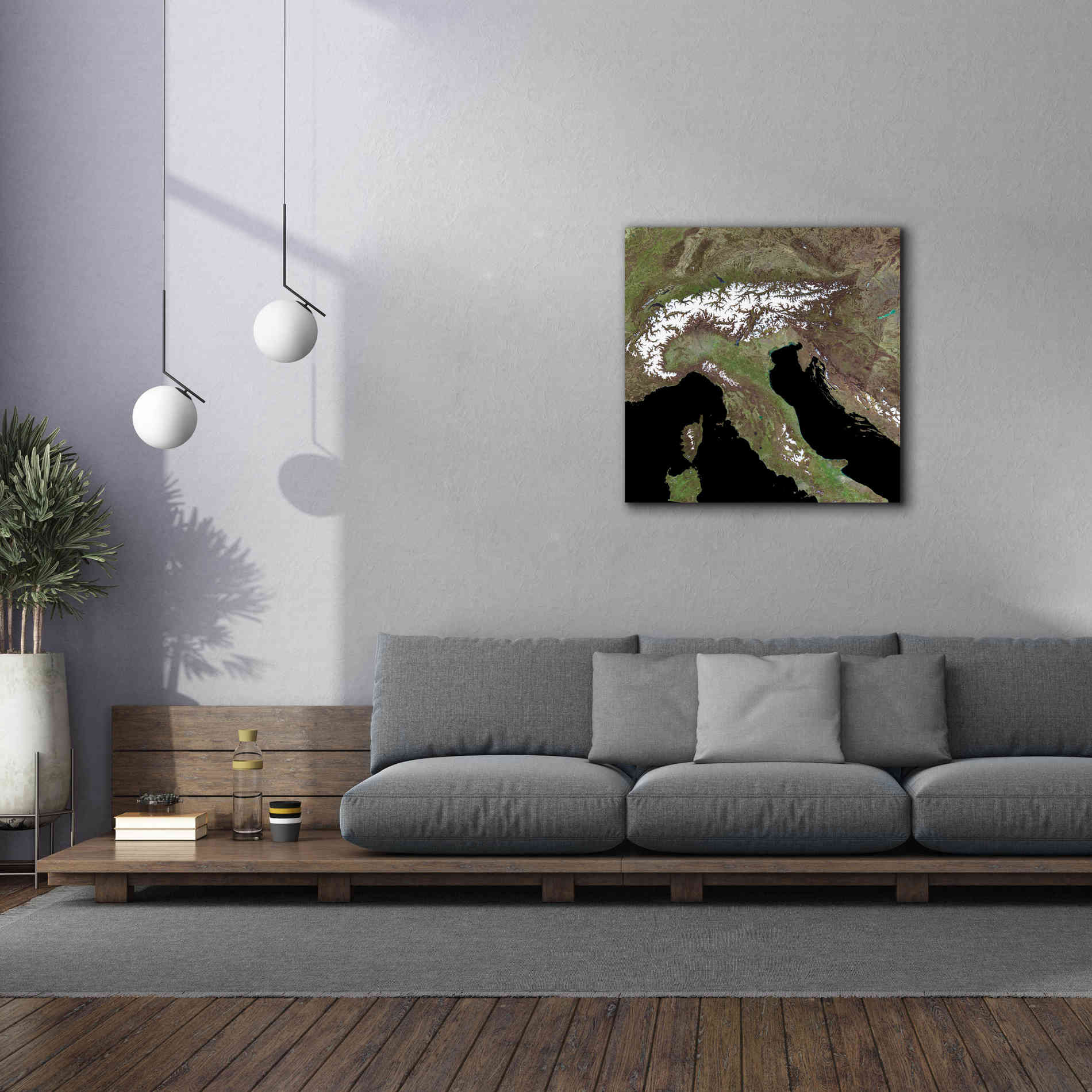 'Earth as Art: Mediterranean Sea' Canvas Wall Art,37 x 37