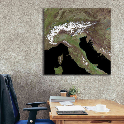 Image of 'Earth as Art: Mediterranean Sea' Canvas Wall Art,37 x 37