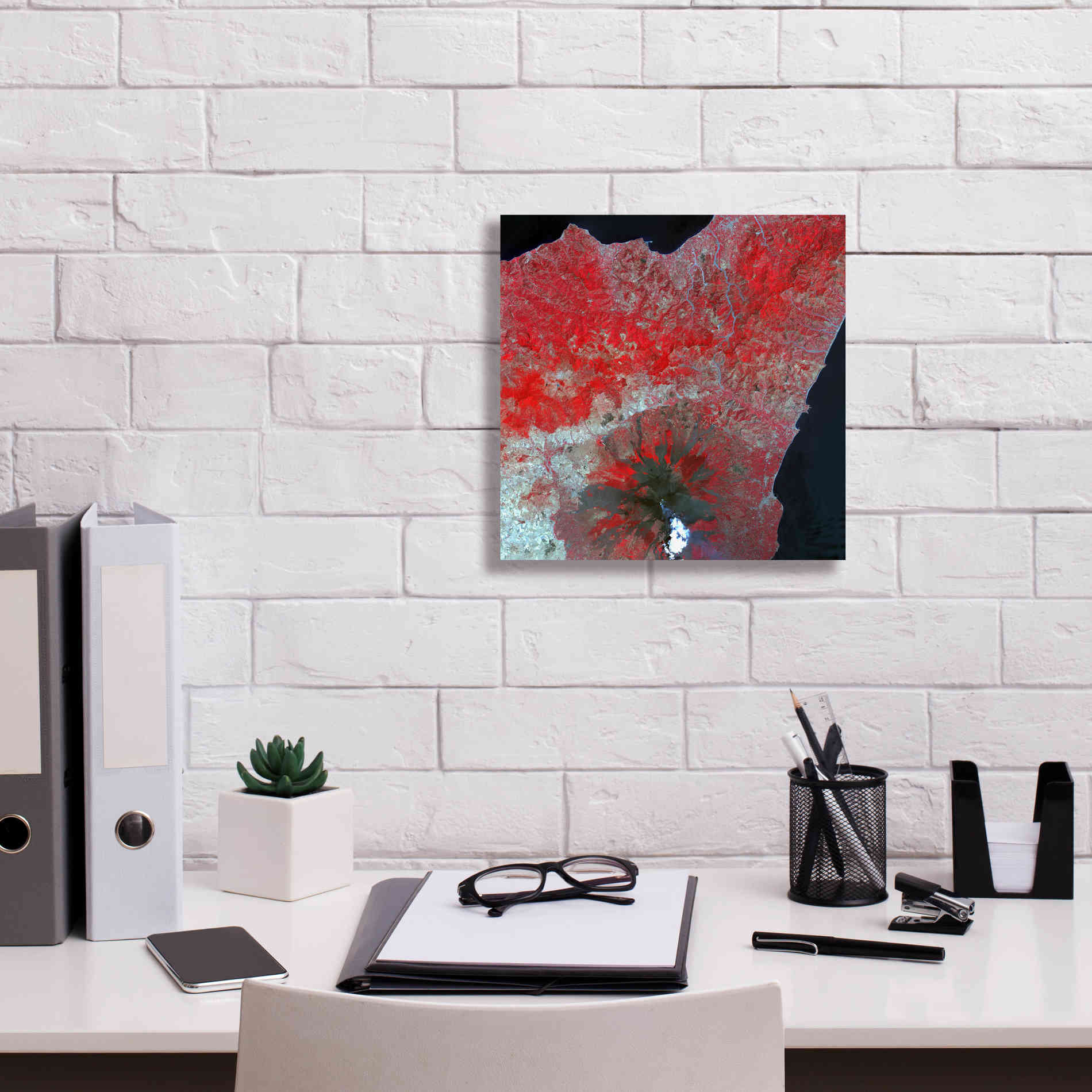 'Earth as Art: Mt. Etna' Canvas Wall Art,12 x 12