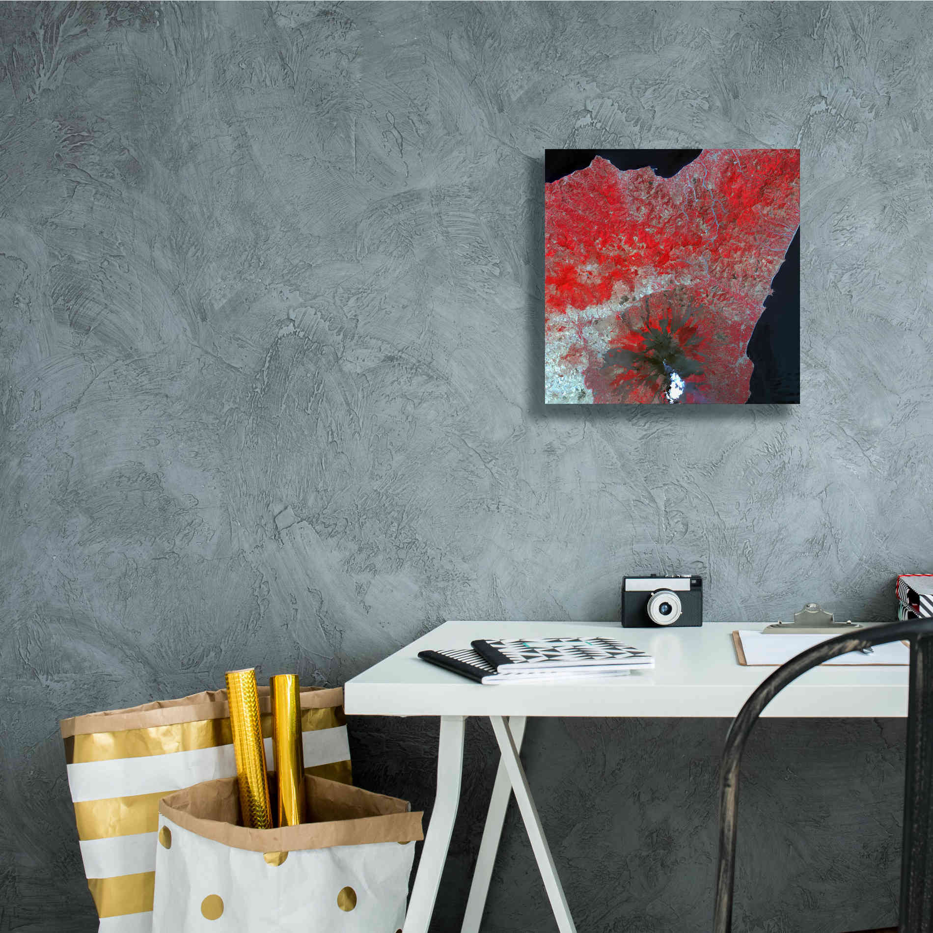'Earth as Art: Mt. Etna' Canvas Wall Art,12 x 12