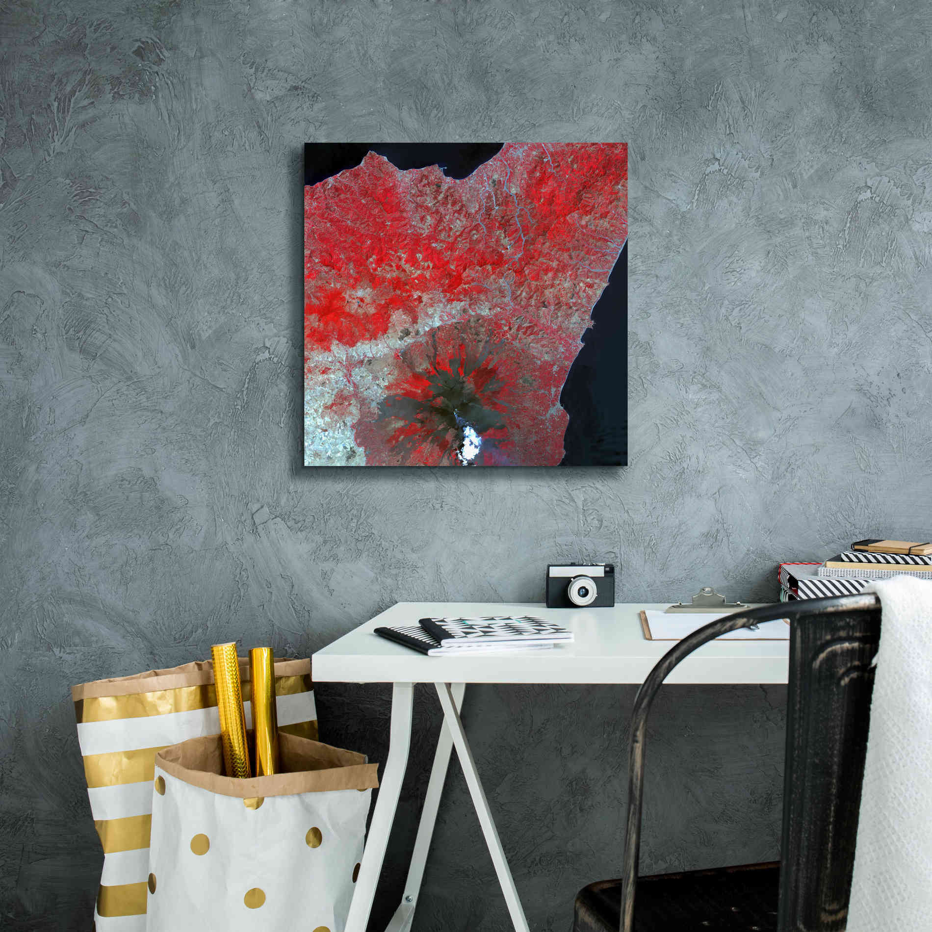 'Earth as Art: Mt. Etna' Canvas Wall Art,18 x 18