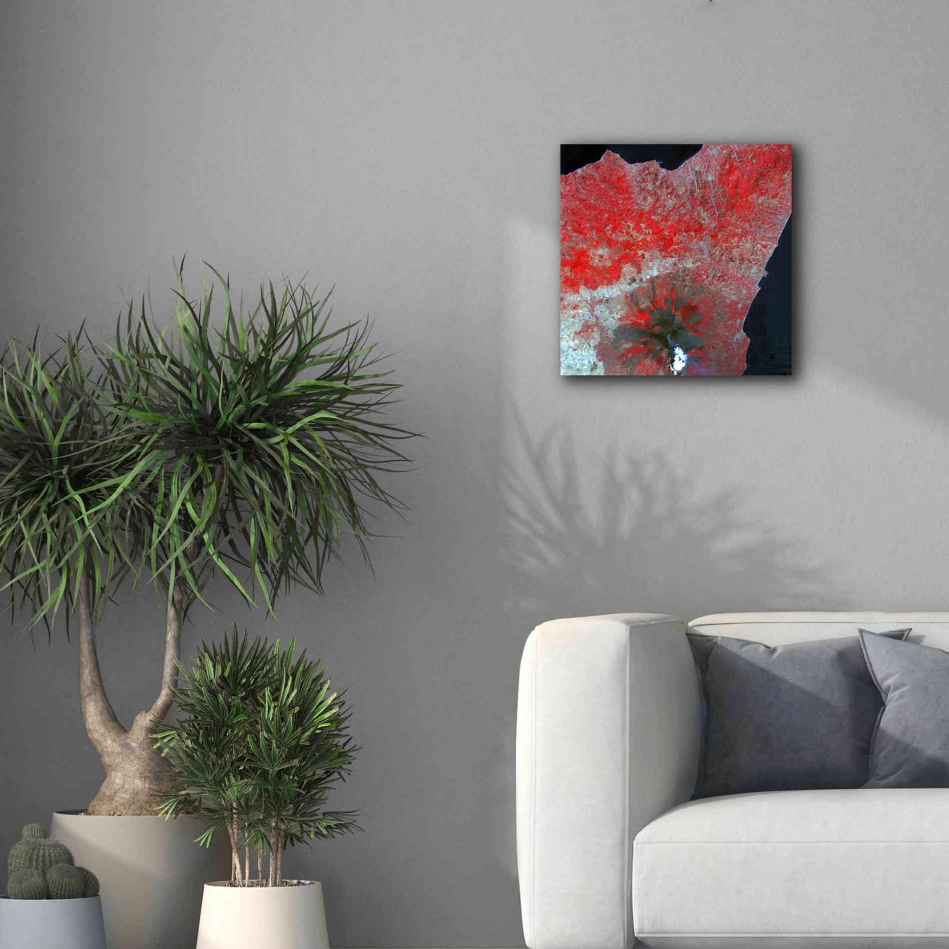 'Earth as Art: Mt. Etna' Canvas Wall Art,18 x 18
