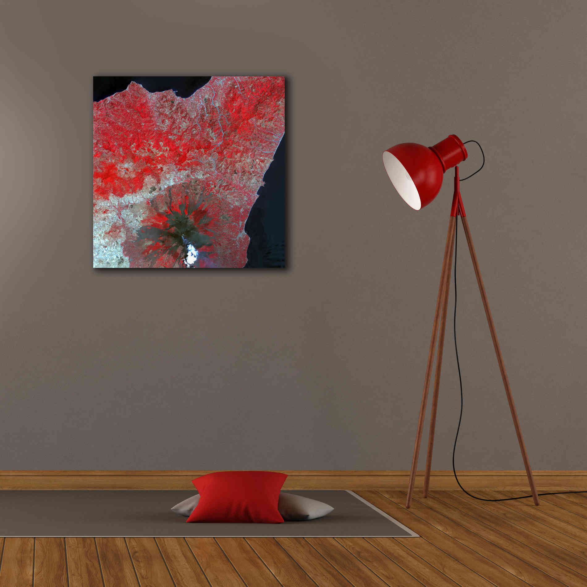 'Earth as Art: Mt. Etna' Canvas Wall Art,26 x 26