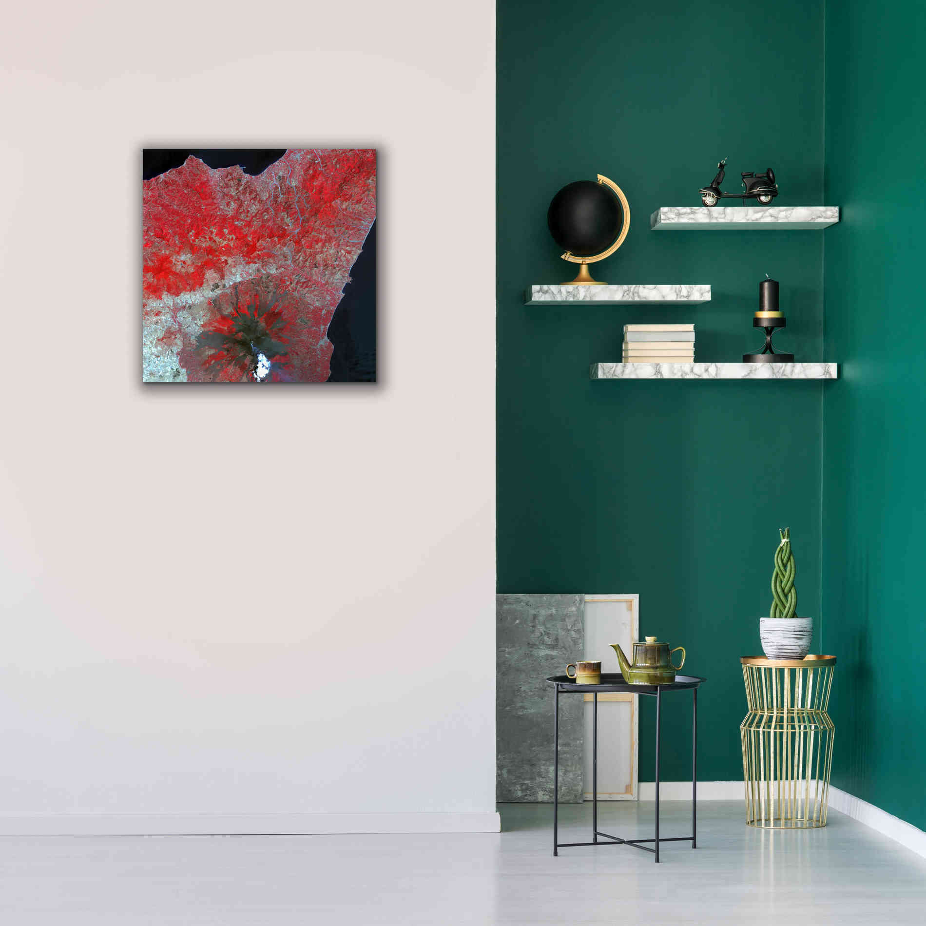 'Earth as Art: Mt. Etna' Canvas Wall Art,26 x 26