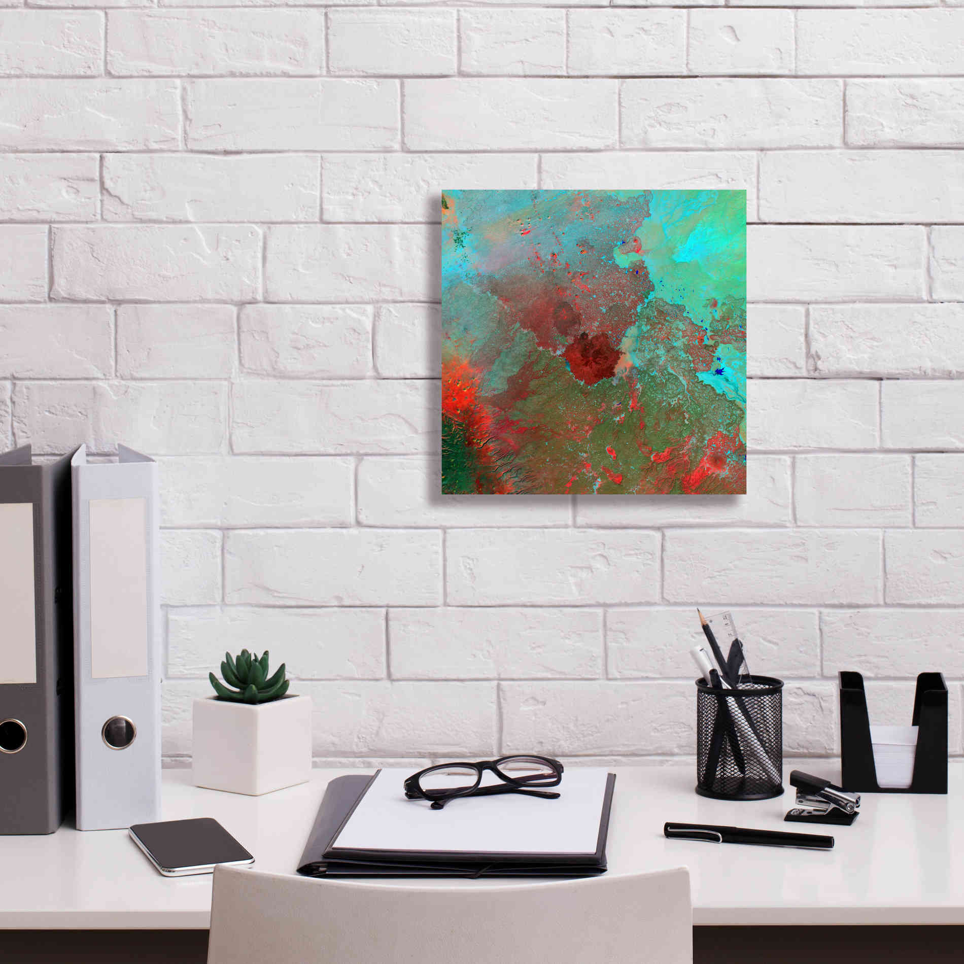 'Earth as Art: The Syrian Desert' Canvas Wall Art,12 x 12