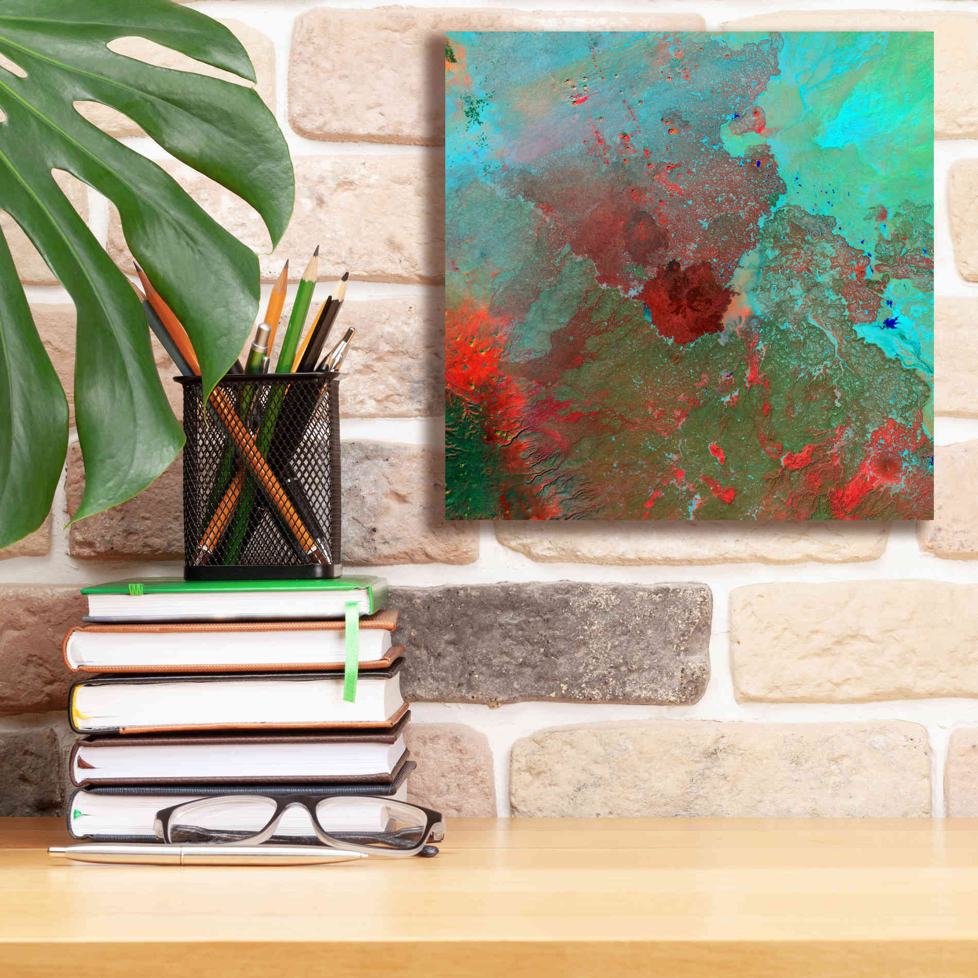 'Earth as Art: The Syrian Desert' Canvas Wall Art,12 x 12
