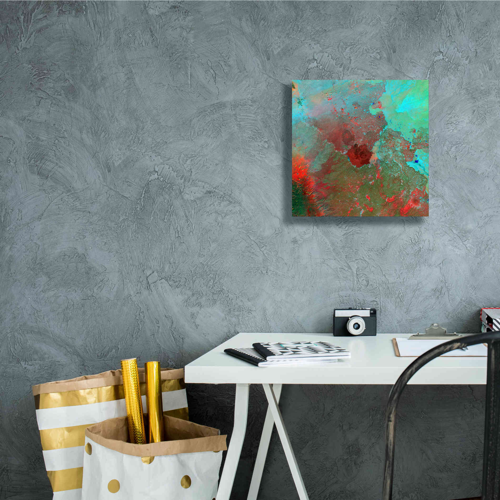 'Earth as Art: The Syrian Desert' Canvas Wall Art,12 x 12