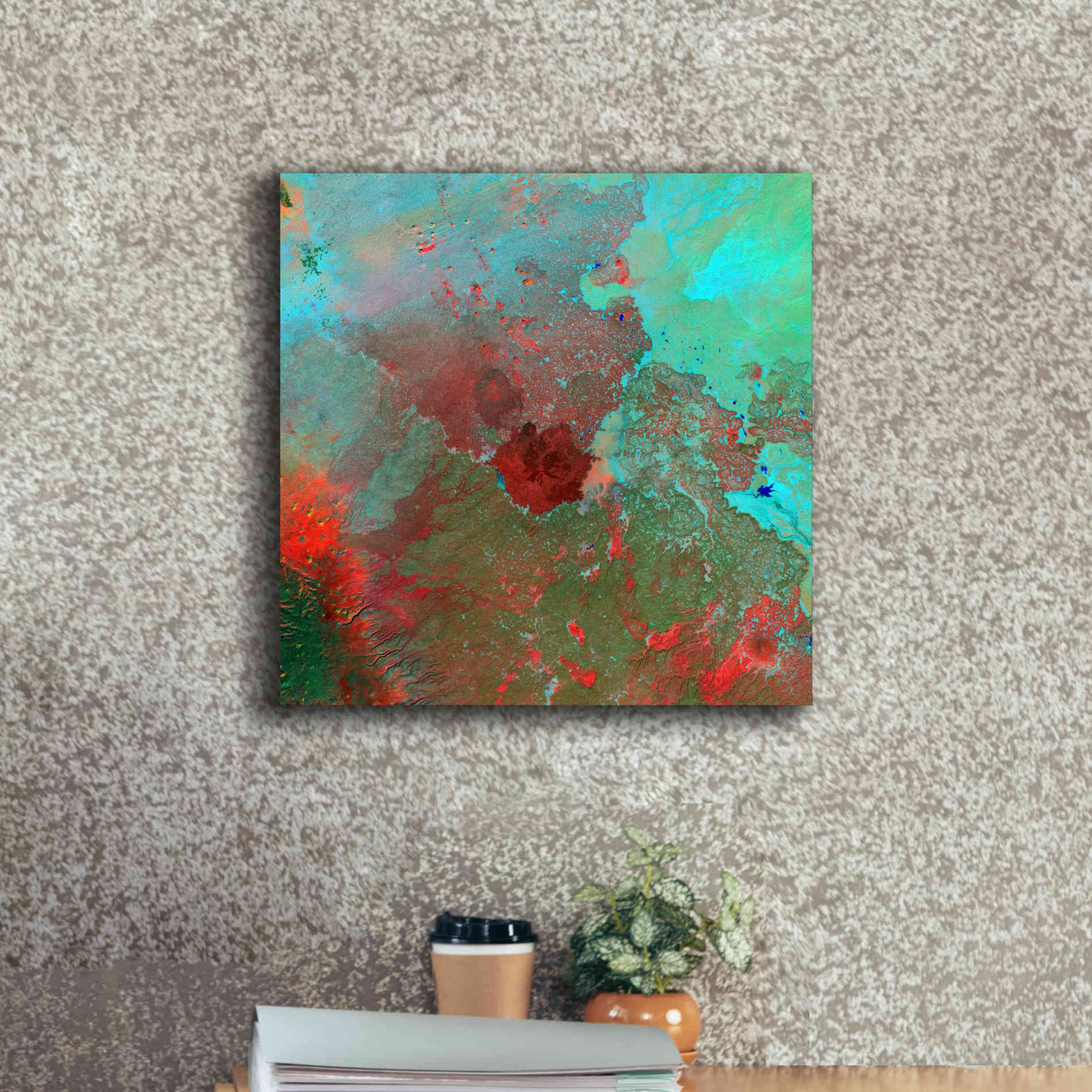 'Earth as Art: The Syrian Desert' Canvas Wall Art,18 x 18