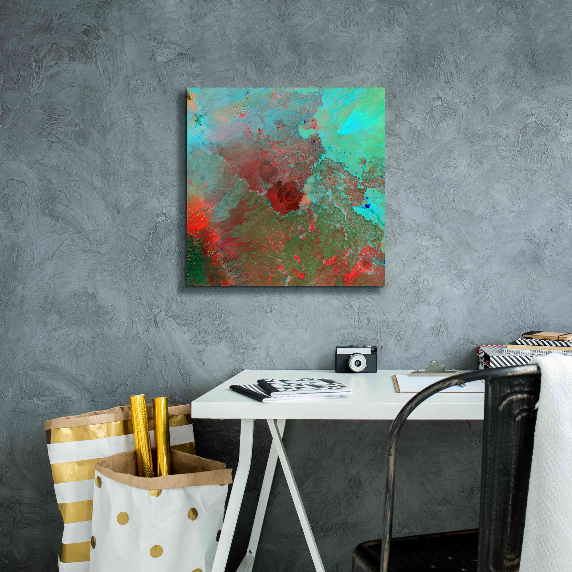 'Earth as Art: The Syrian Desert' Canvas Wall Art,18 x 18
