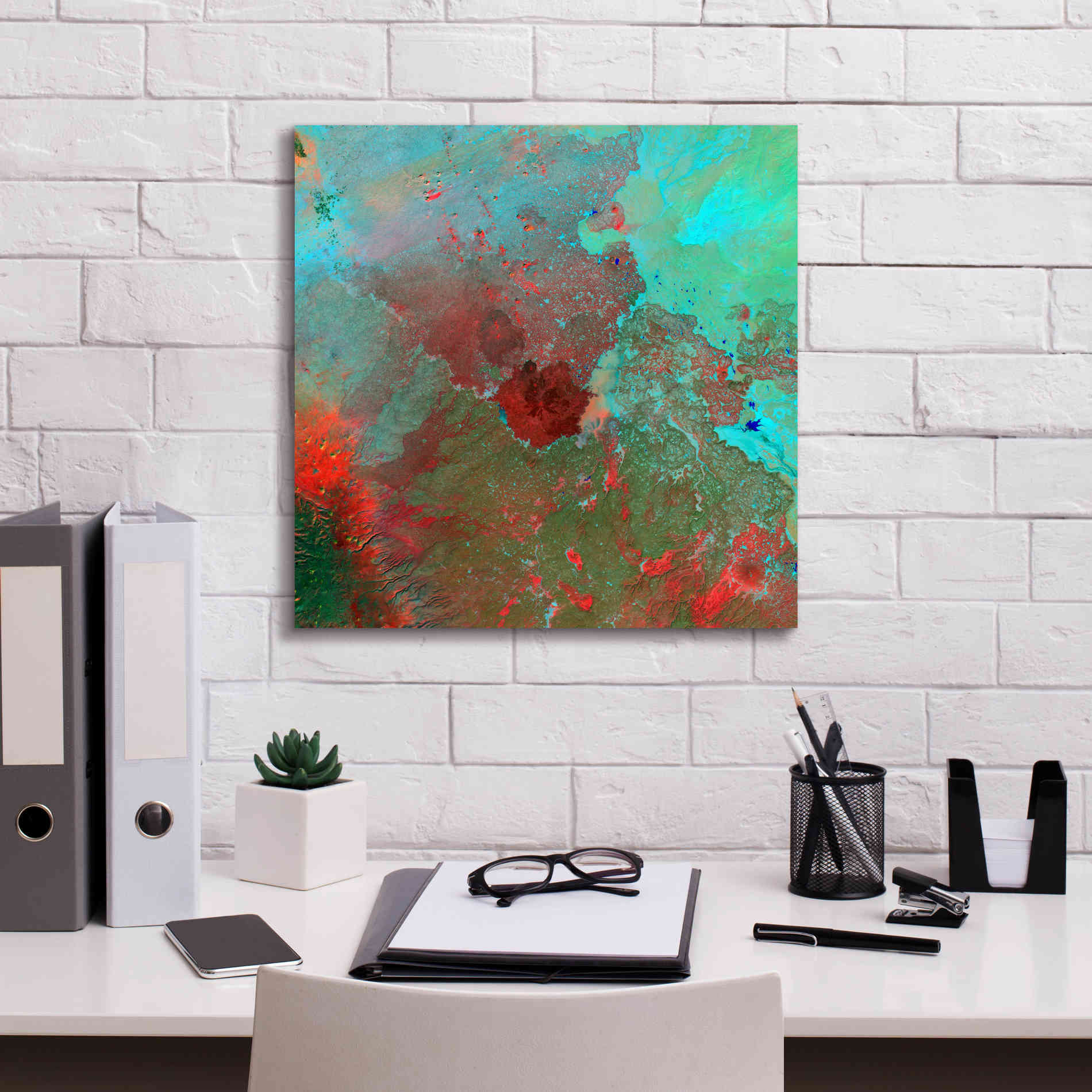 'Earth as Art: The Syrian Desert' Canvas Wall Art,18 x 18