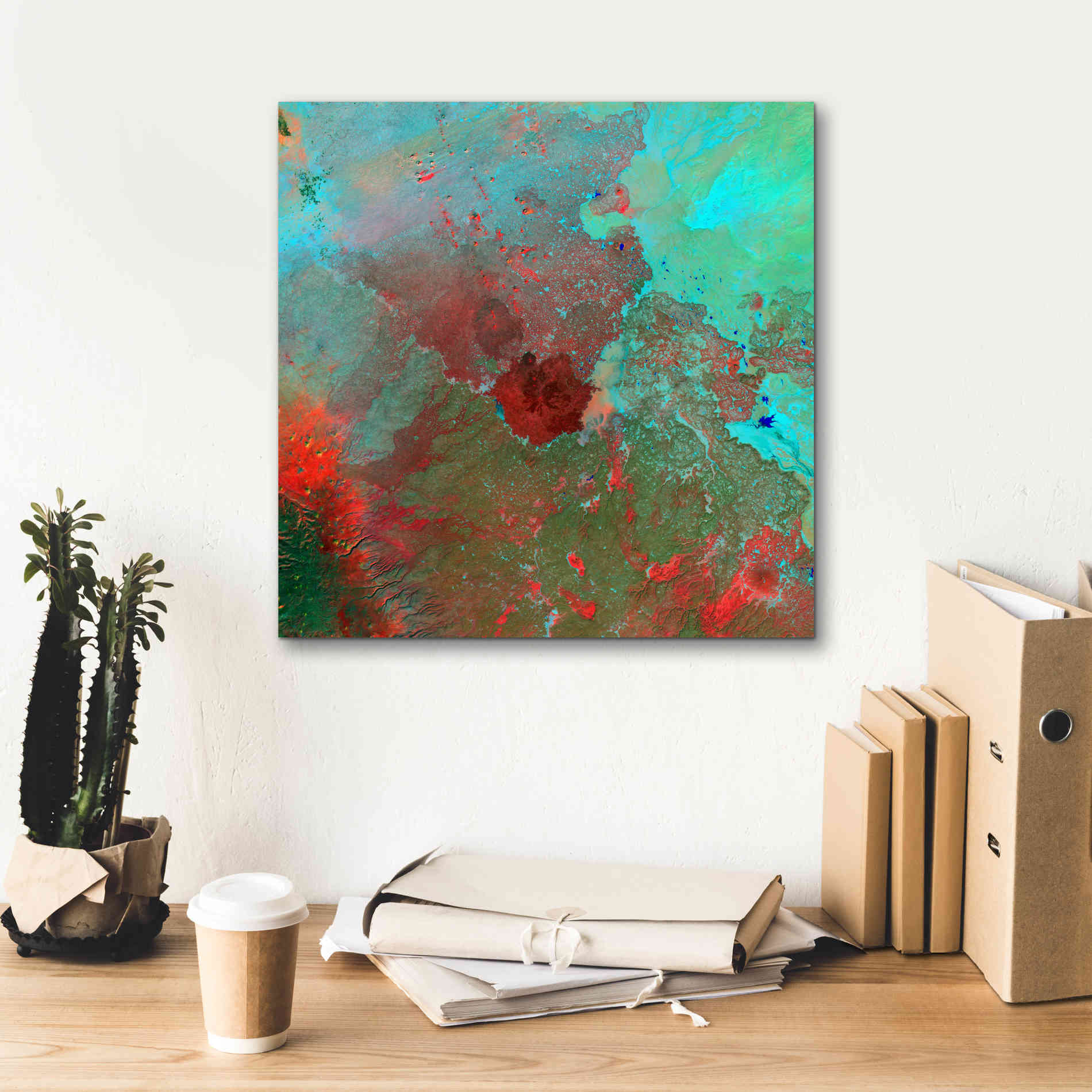 'Earth as Art: The Syrian Desert' Canvas Wall Art,18 x 18
