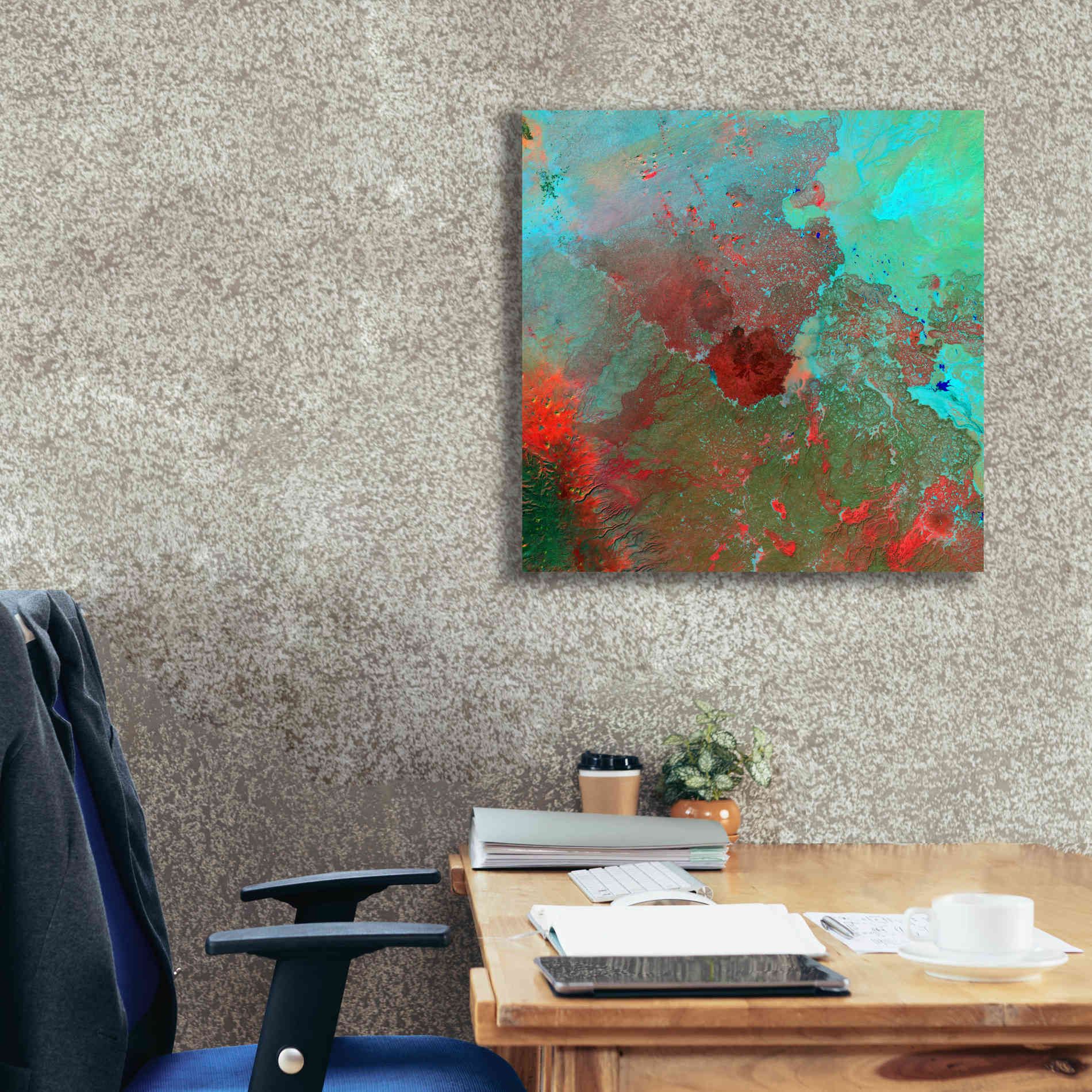 'Earth as Art: The Syrian Desert' Canvas Wall Art,26 x 26